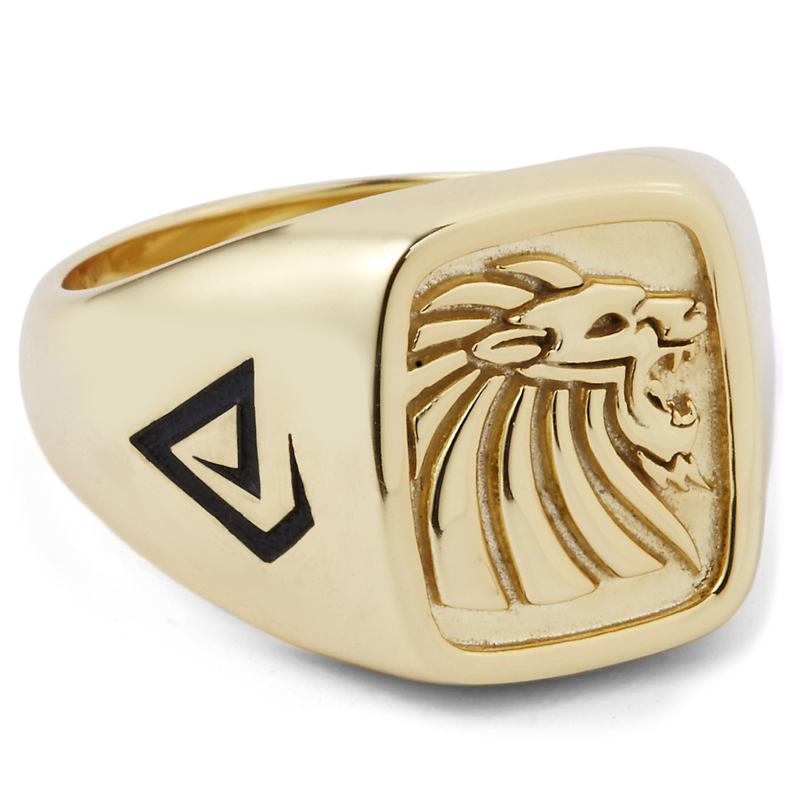 Ασημένιο Επίχρυσο Δαχτυλίδι 925s Lion Tribute - 2