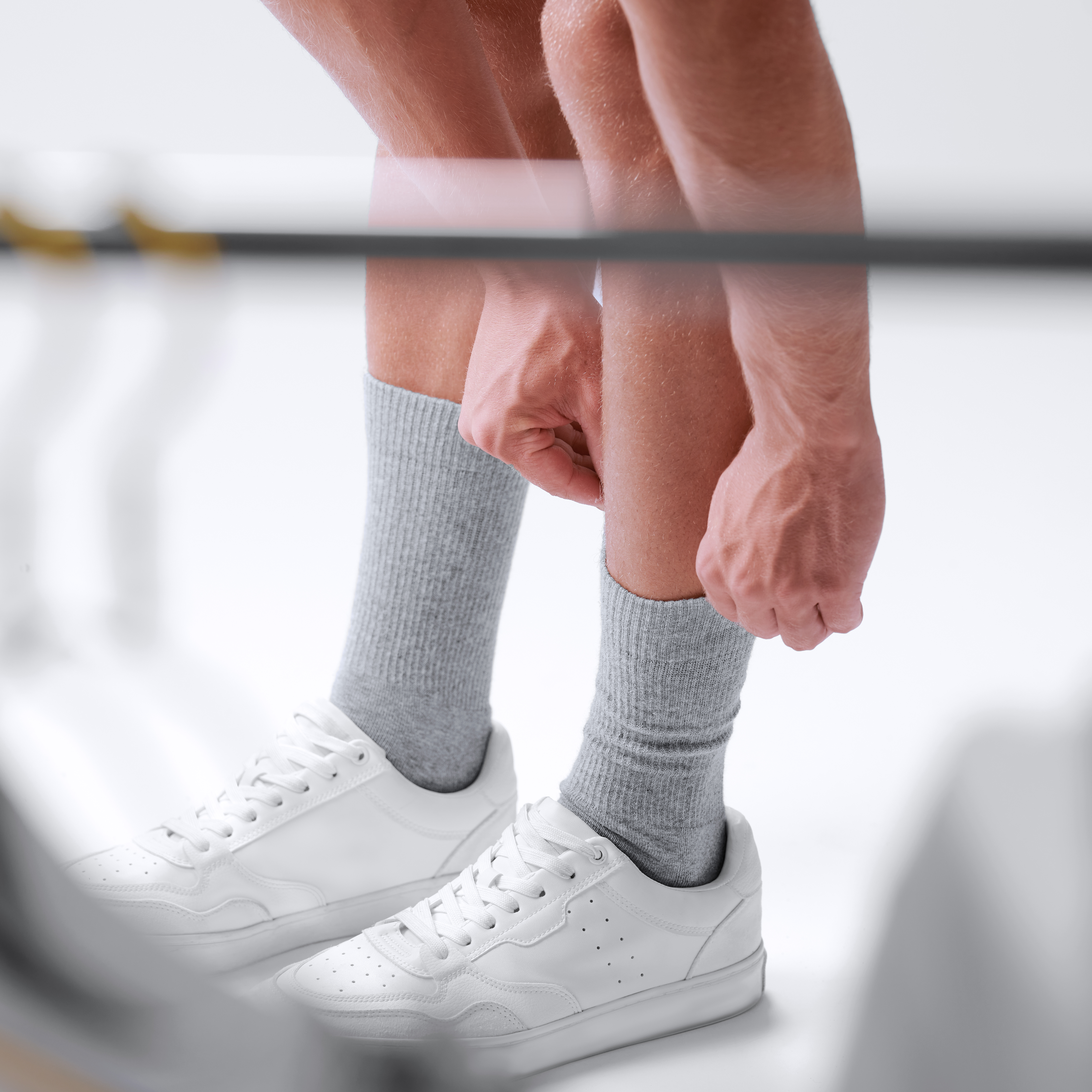 DryFeel | Light Grey Cotton Tennis Socks - 6