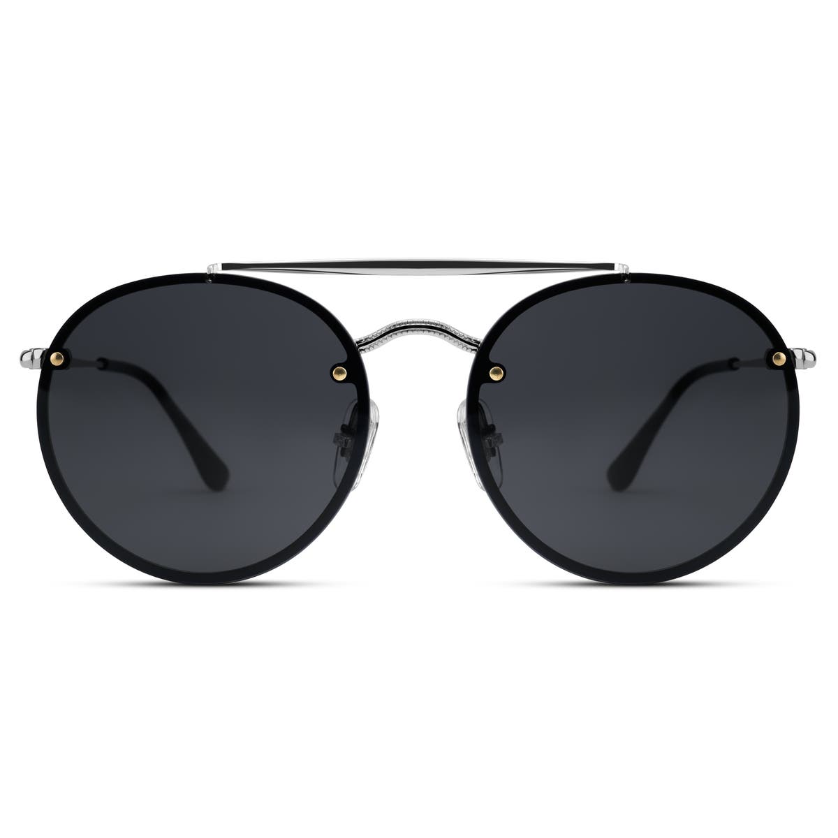 Classic Aviator Aviator Sunglasses Without Top Bar Occasus Black