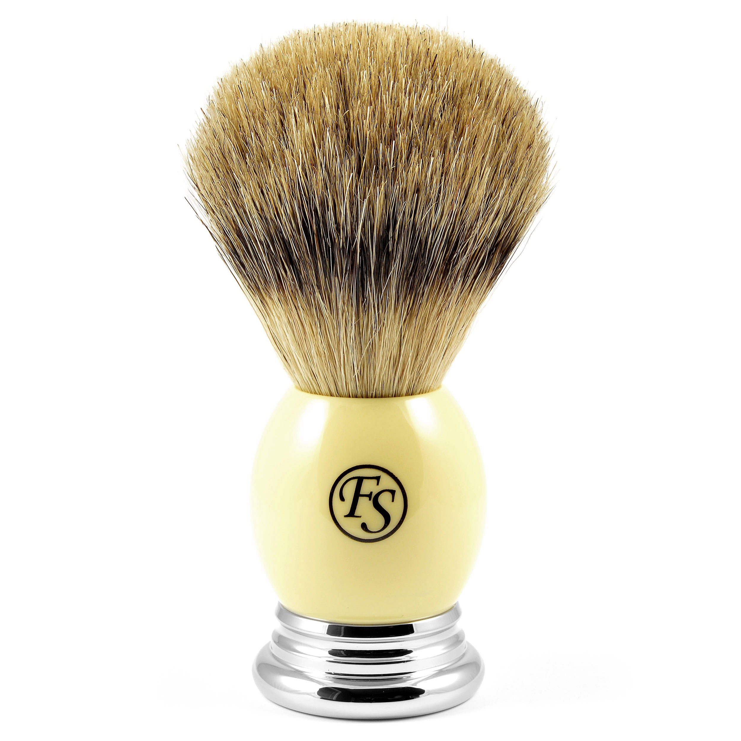 Cremefarvet Horn Best Badger Barberkost - 1