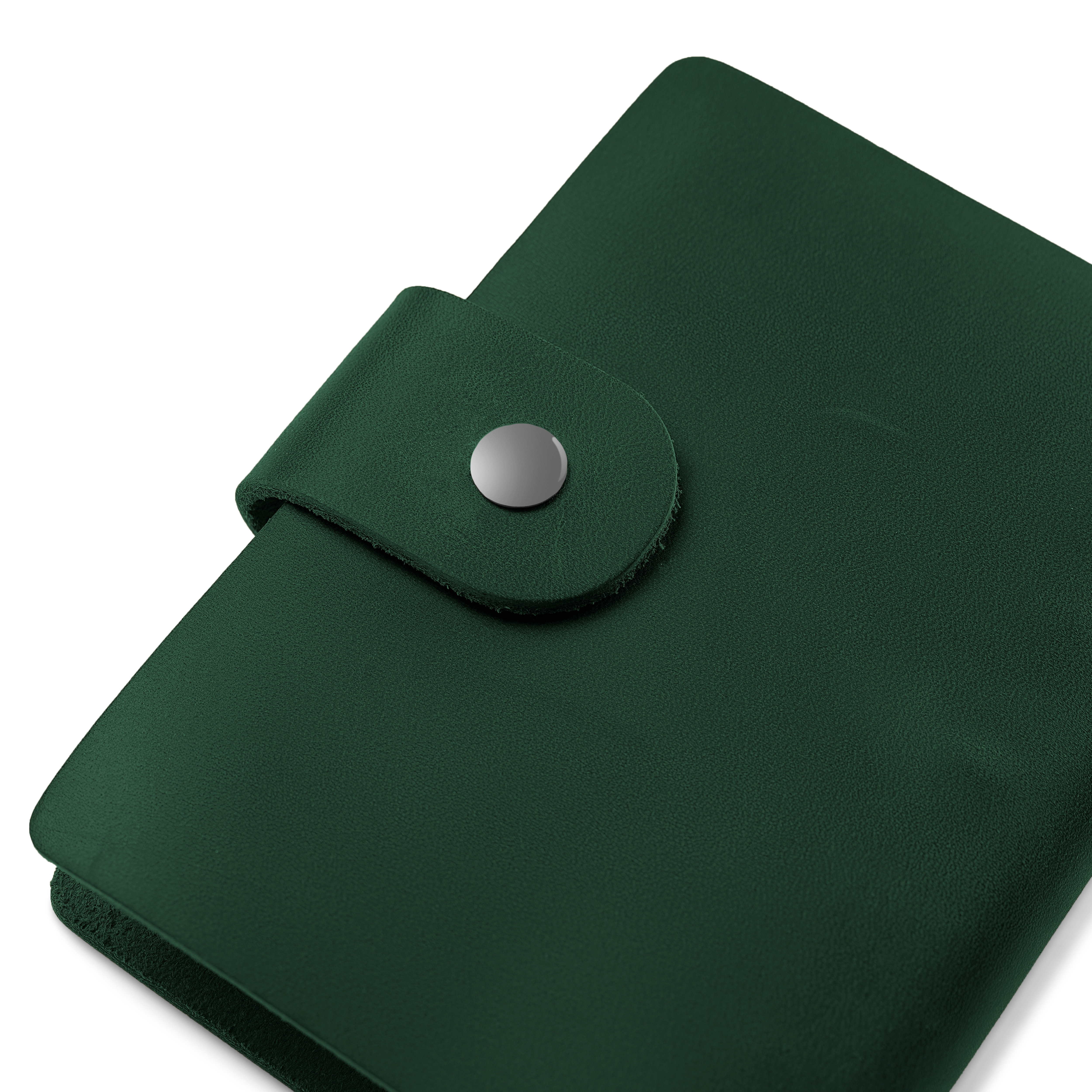 Jegyzetfüzet | Zöld bőr | Gombos csattal - 2