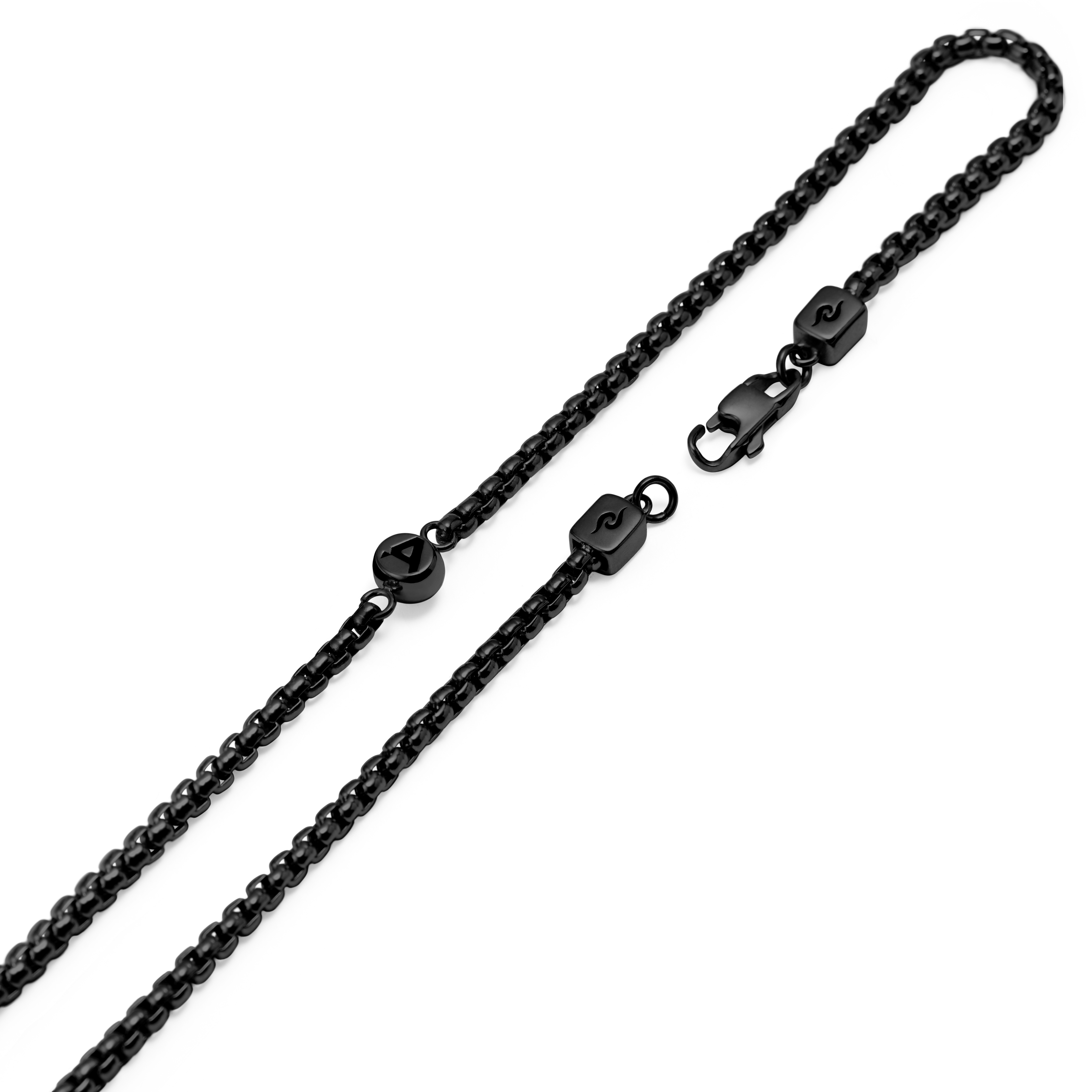 Rico Black Box Chain Necklace - 4