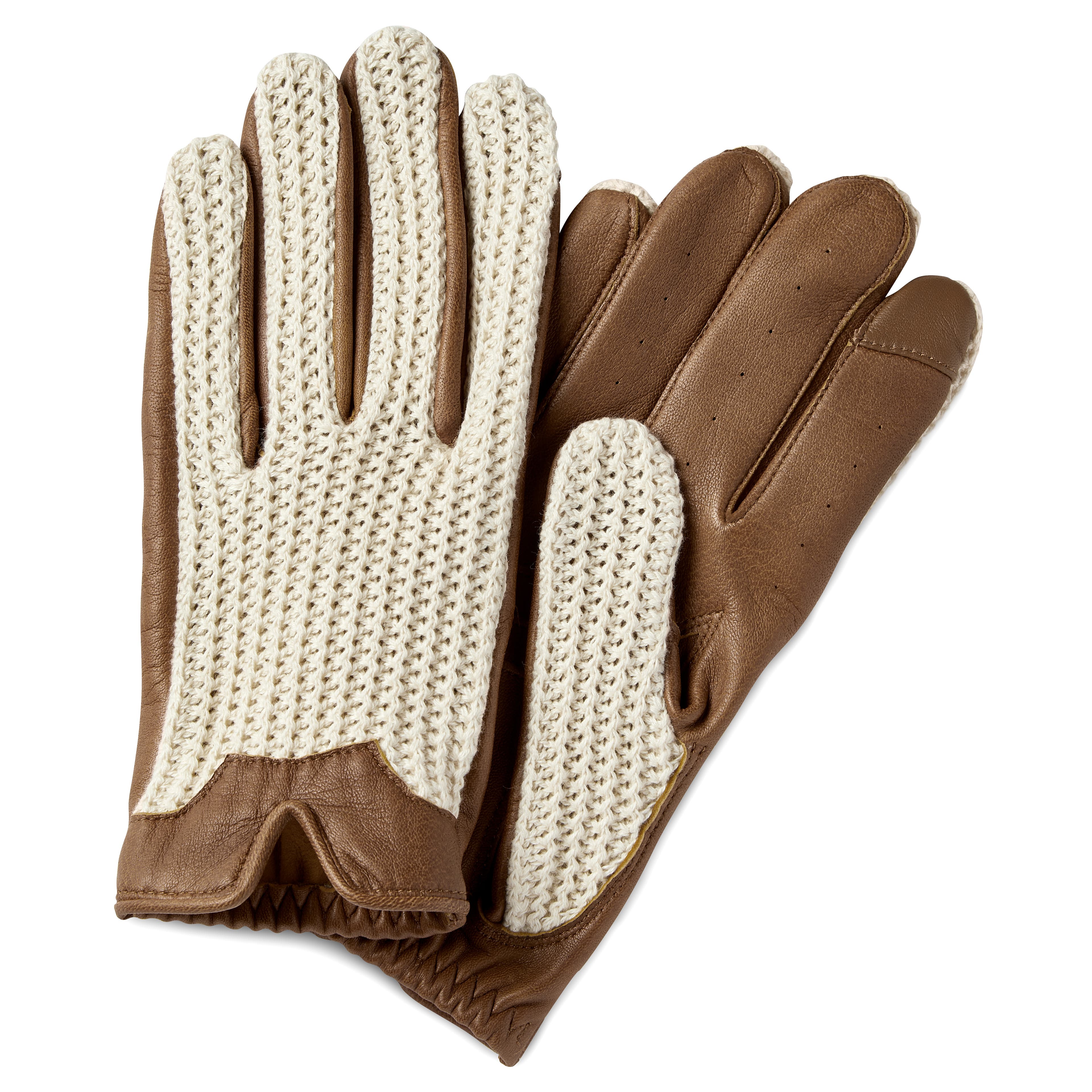 Brown Ezra Touchscreen Driving Gloves