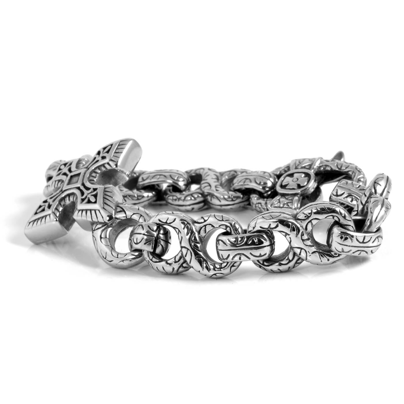 Gothic Cross Steel Bracelet - 3