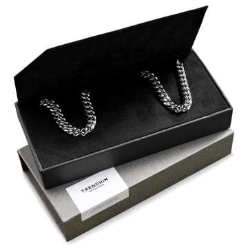 The Essential Κουτί Δώρου με Ανδρικά Κοσμήματα | Βραχιόλι & Κολιέ Curb Chain Από Ανοξείδωτο Ατσάλι