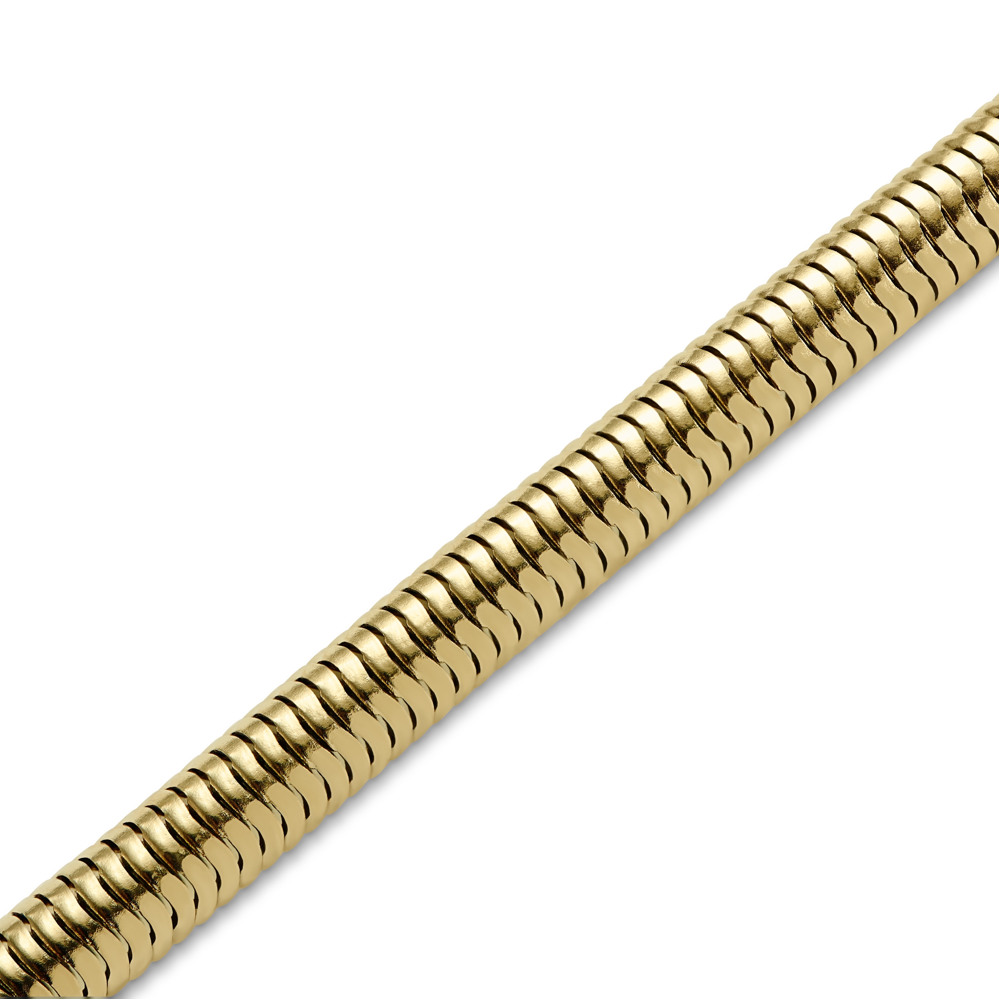 Essentials | 6 mm Gulltonet Slangemønstret kjedearmbånd - 4