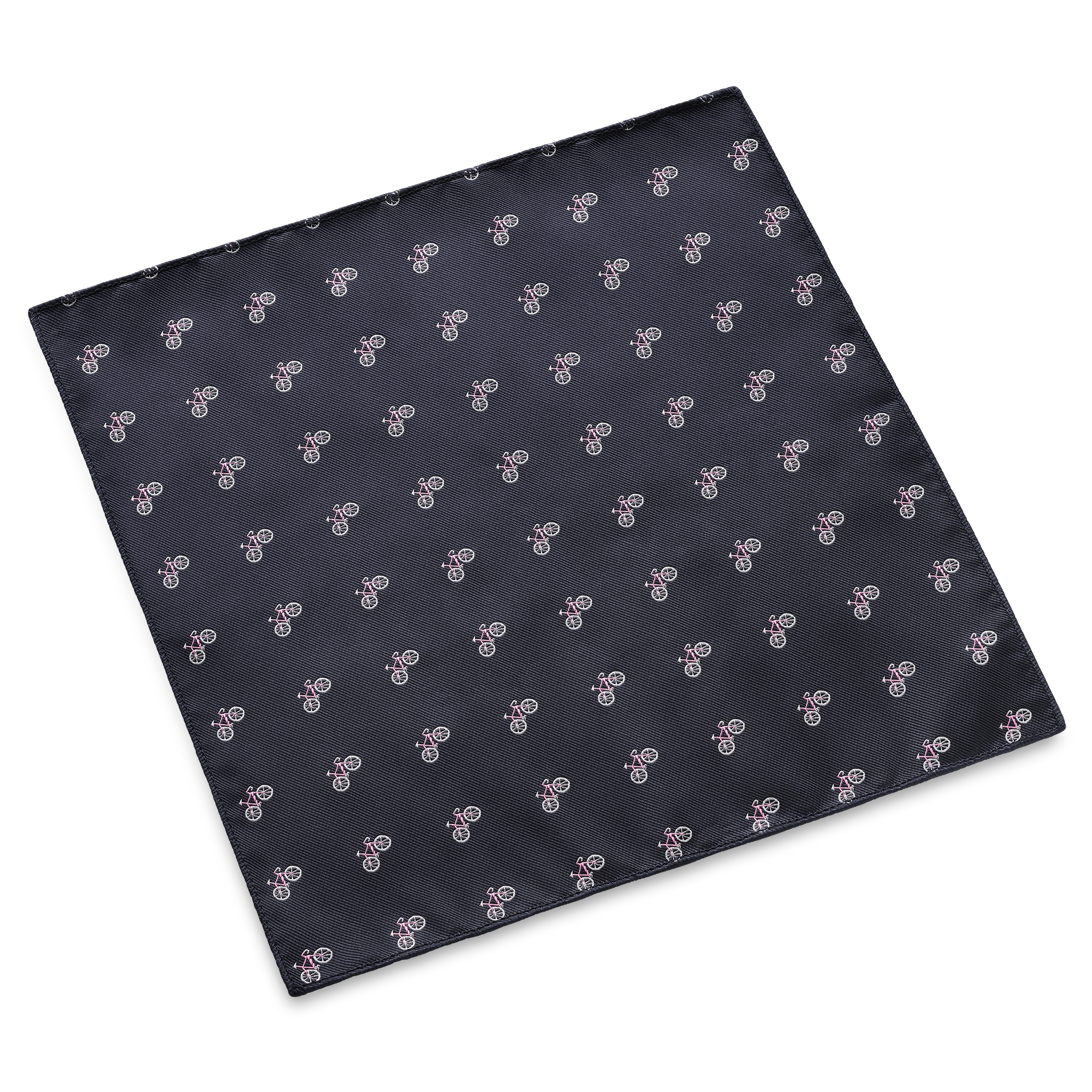 Motos | Navy Bicycle Pocket Square - 2