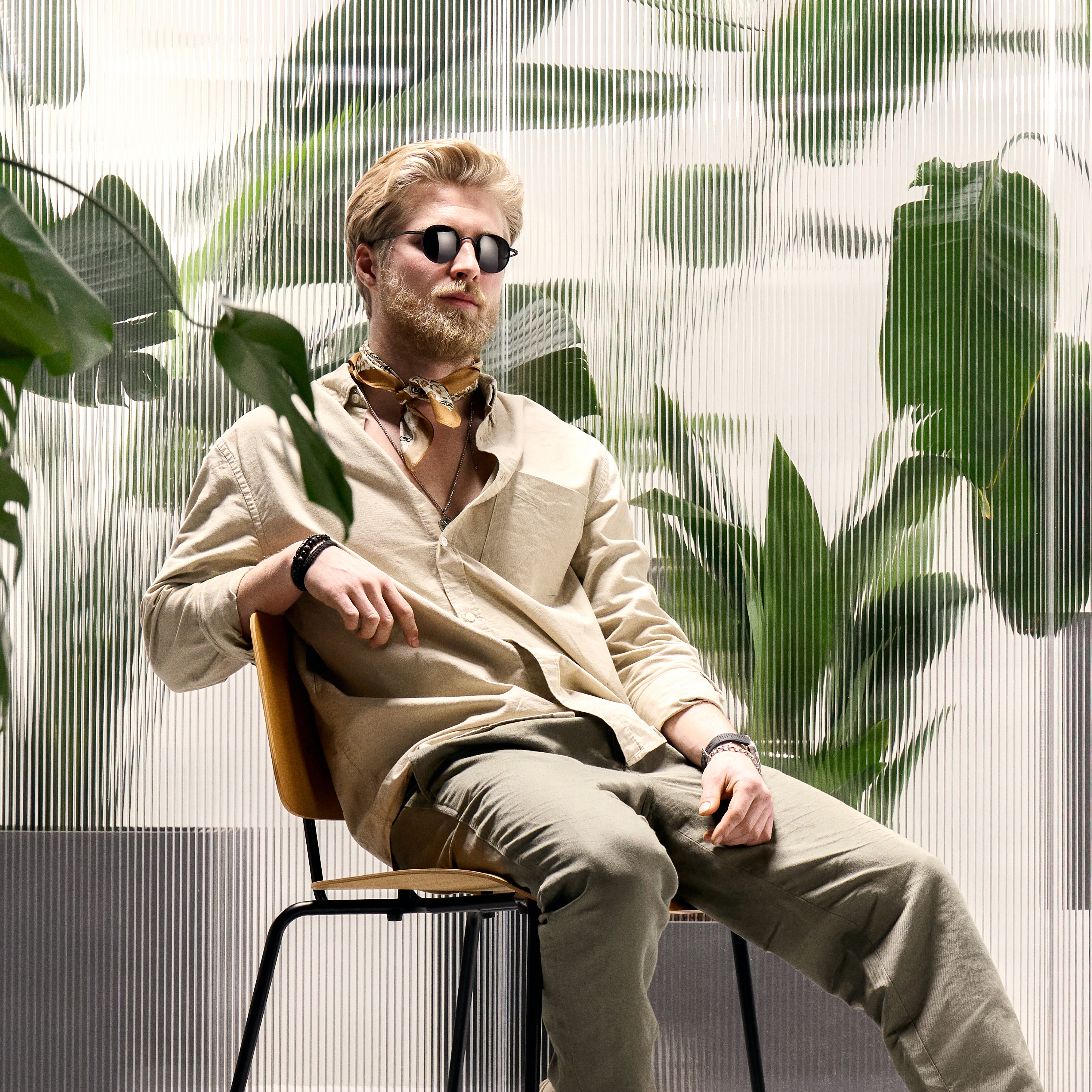 Occasus |  Lunettes de soleil en titane noir à verres ronds polarisés - 5