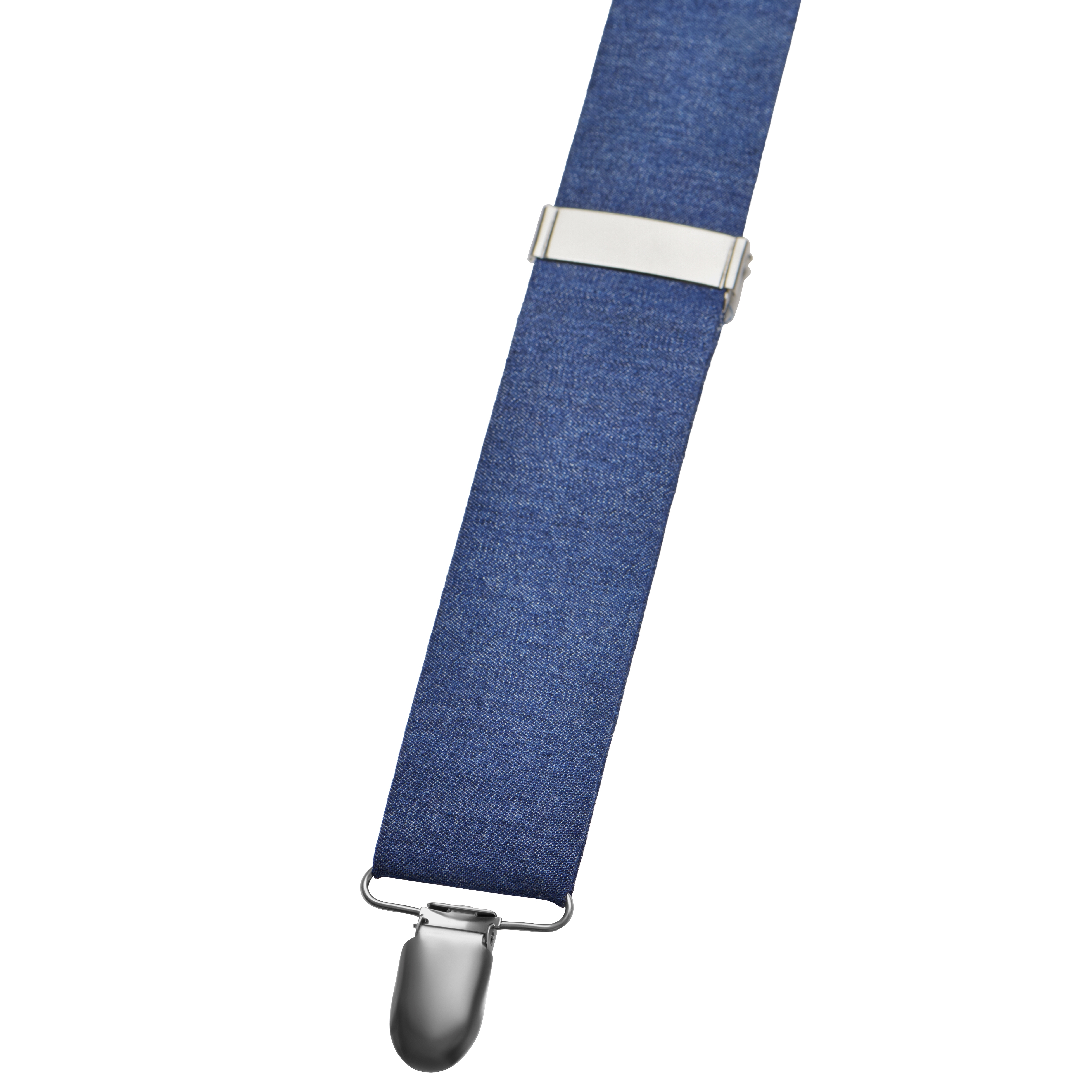 Navy Blue Denim X-Back Clip-On Braces - 3