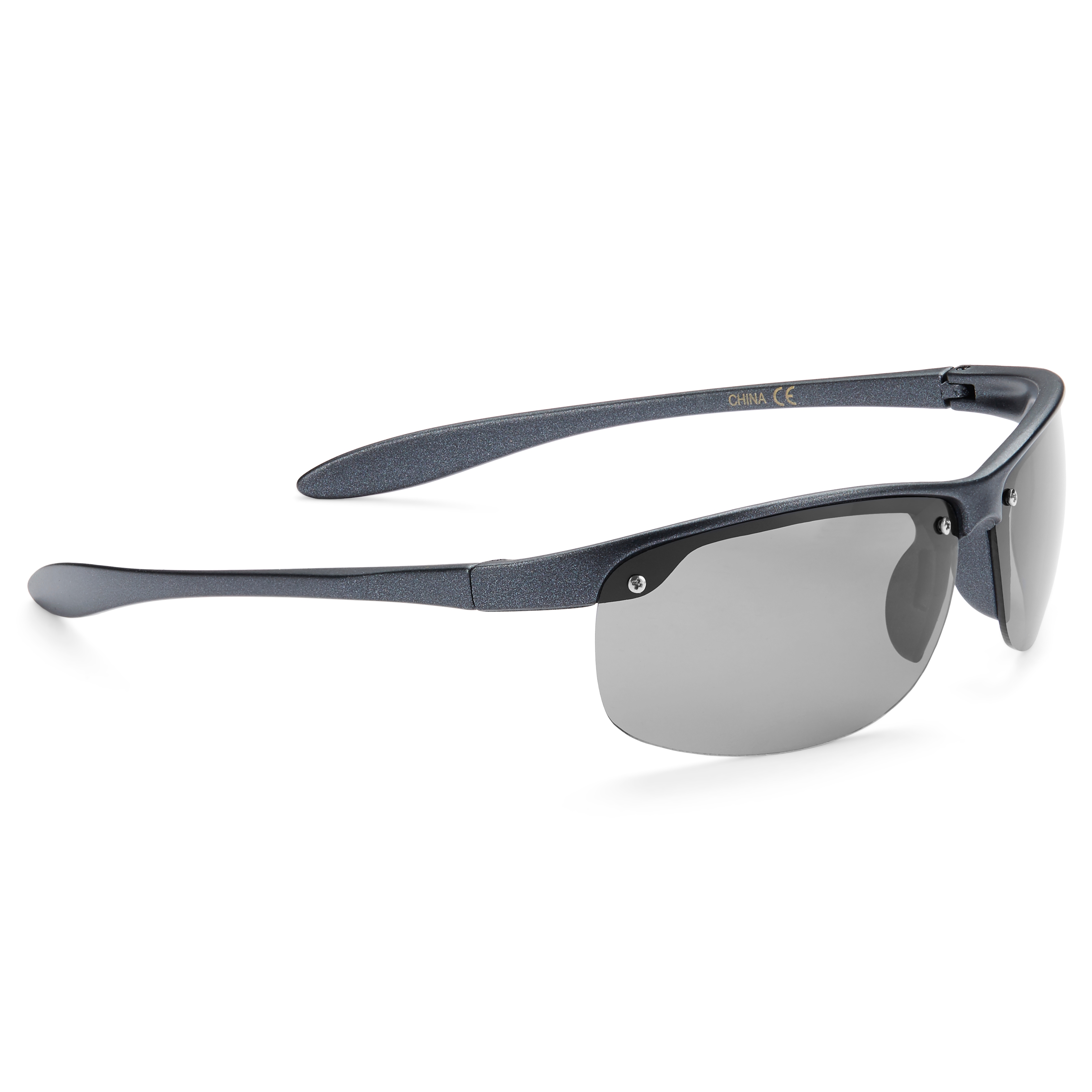 Gunmetal & Røgfarvede Wraparound Sportssolbriller - 3