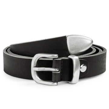 Prairie | Silver-Tone Black Western Belt Prairie | Silver-Tone Black Western Belt