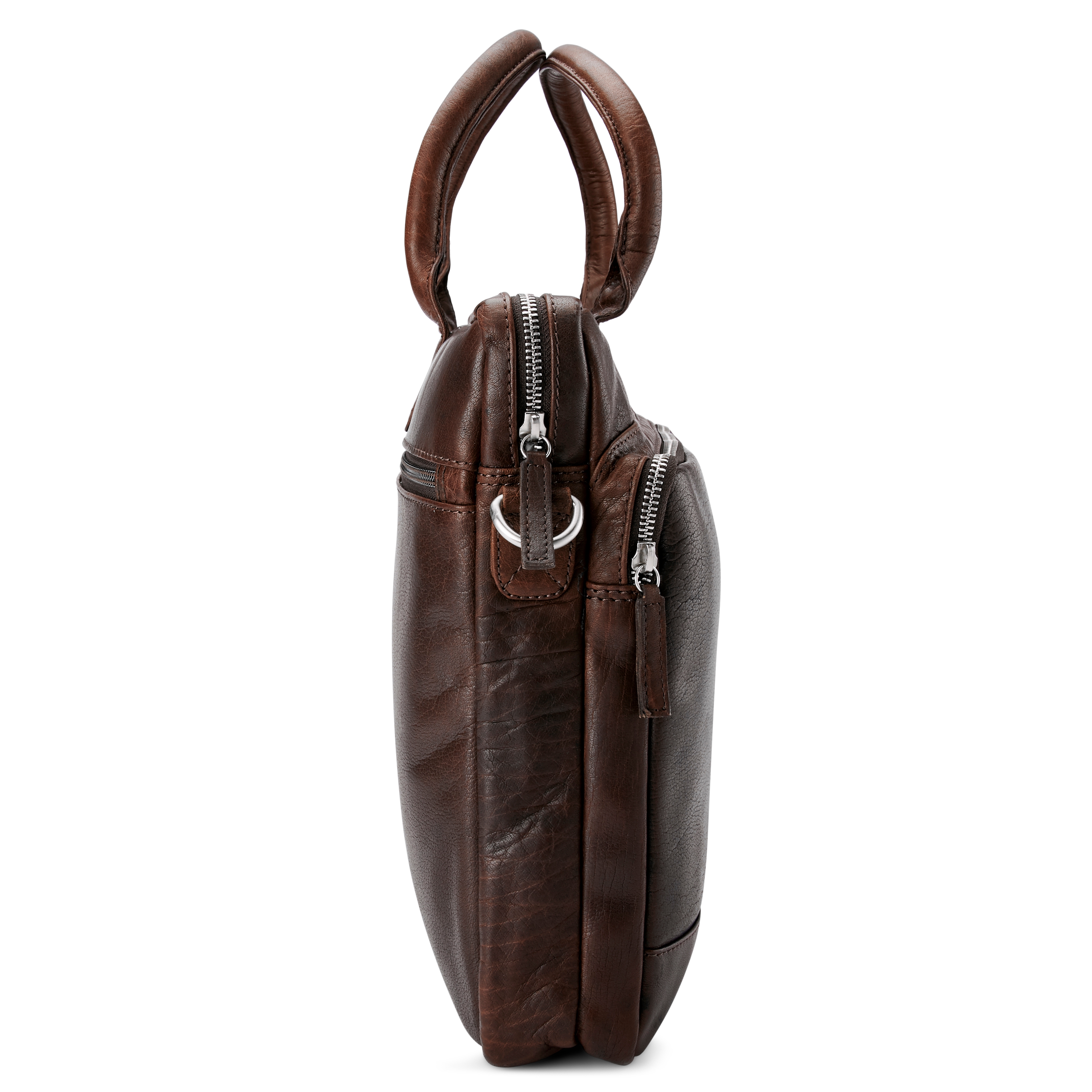 Montreal Mørkebrun Laptopveske av Skinn - 6