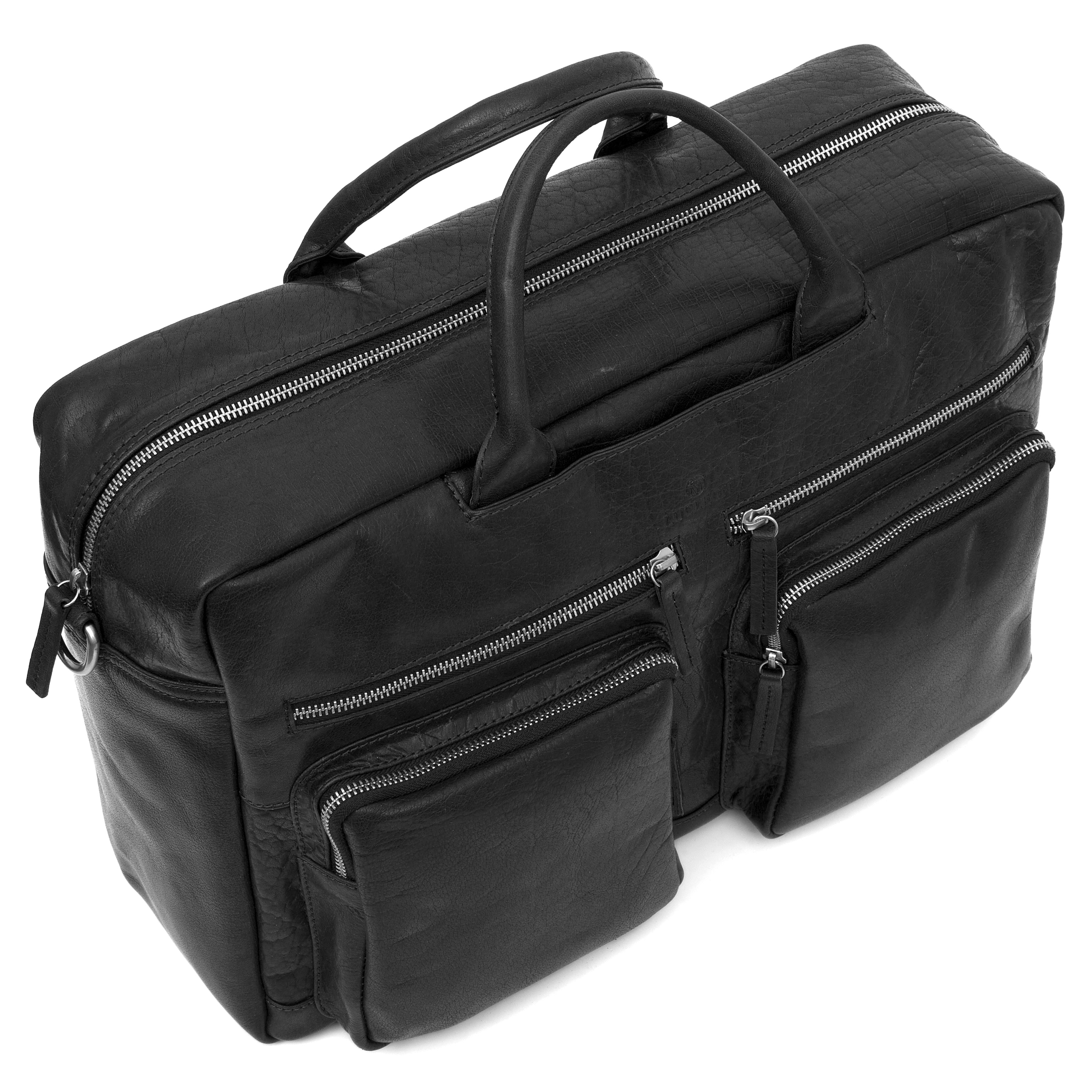 Sac de voyage Montréal Combi en cuir noir  - 9