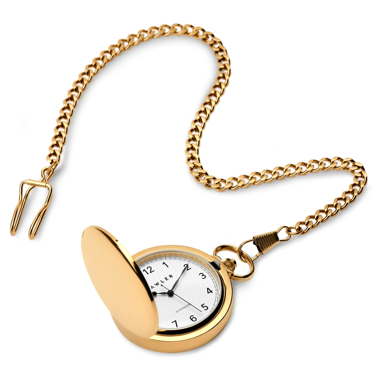 Easton | Gold-Tone Automatic Pocket Watch | In stock! | Fawler