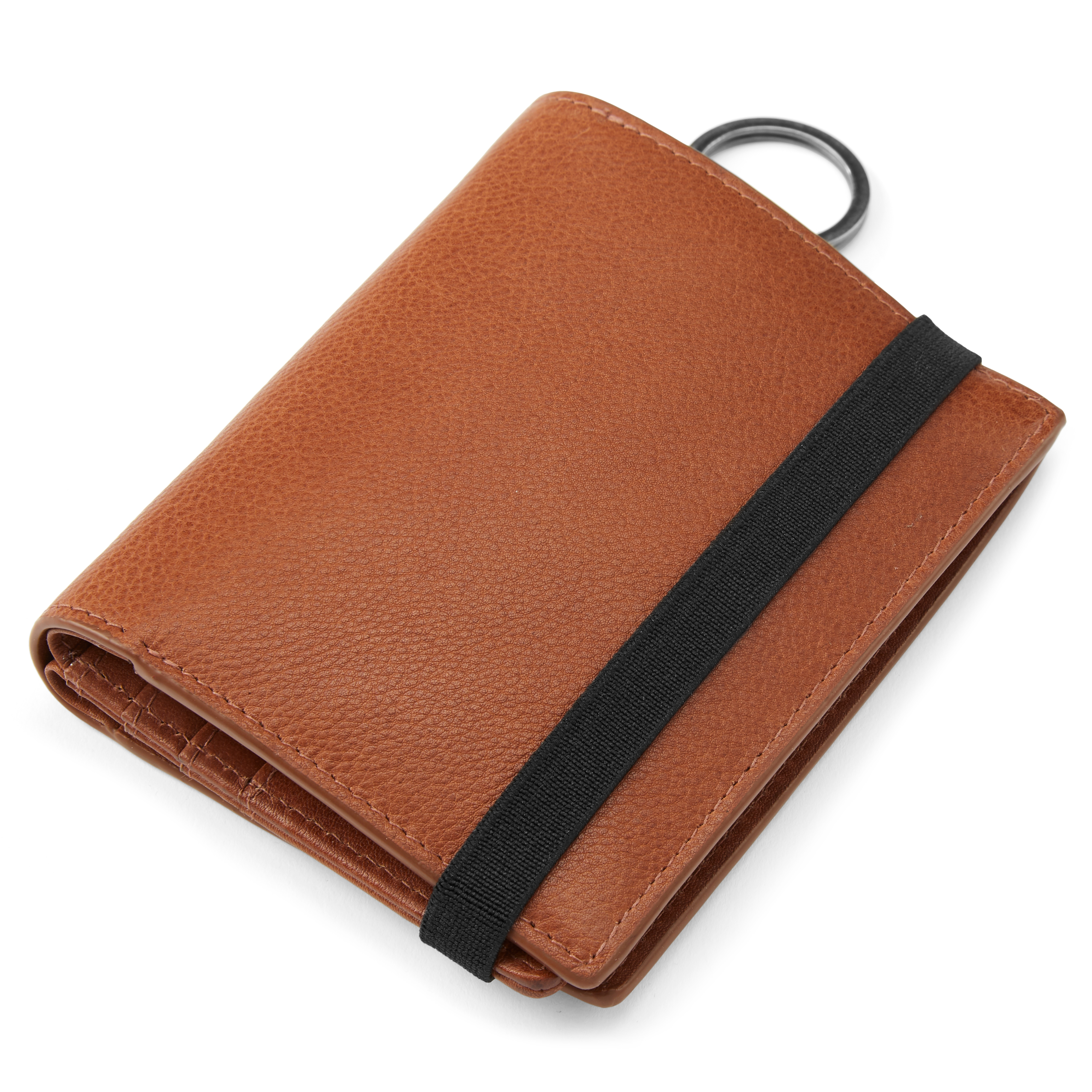 Lonnie Tan Leather RFID-Blocking Wallet with Keyring  - 6