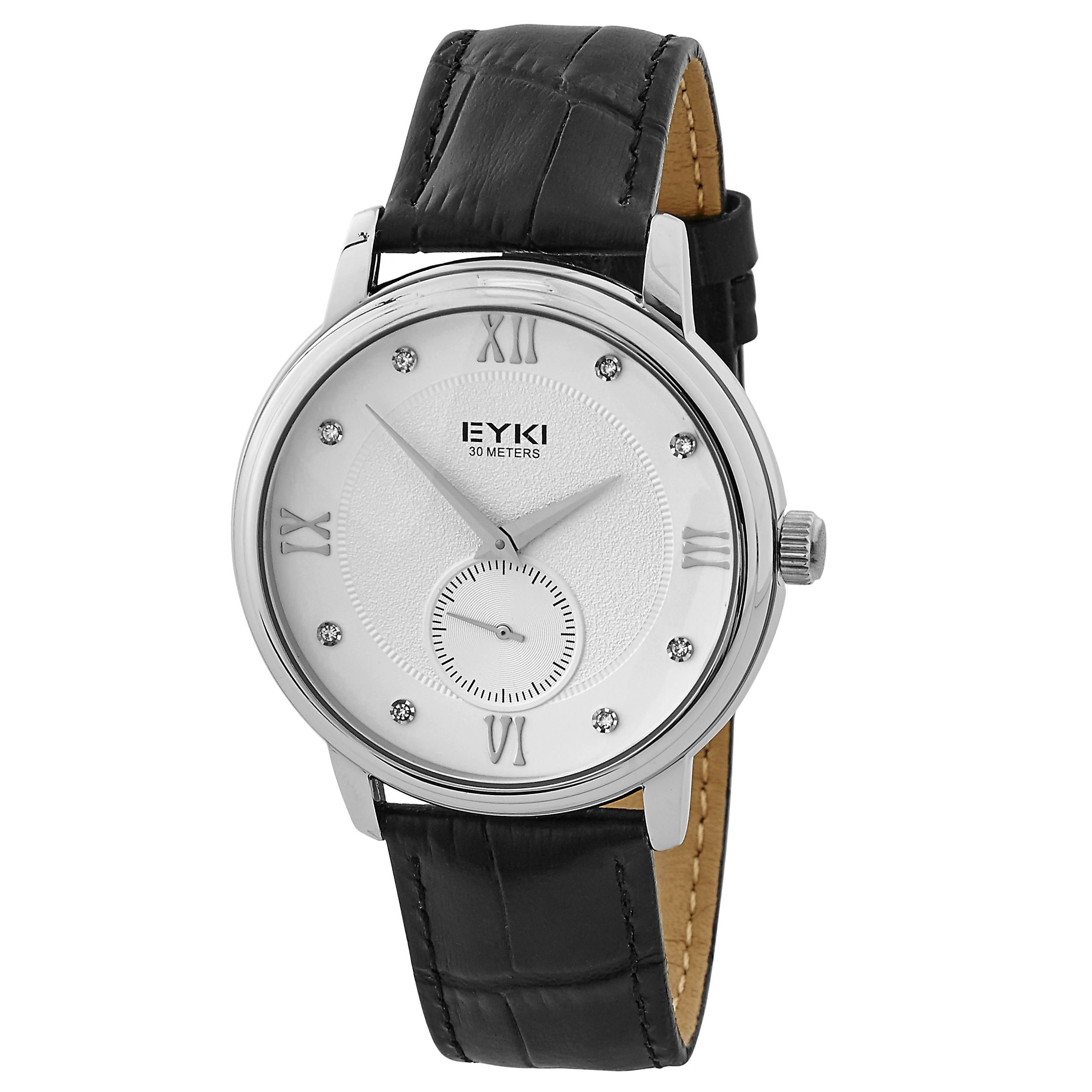 Vit Romersk Zirconia Klocka - 1