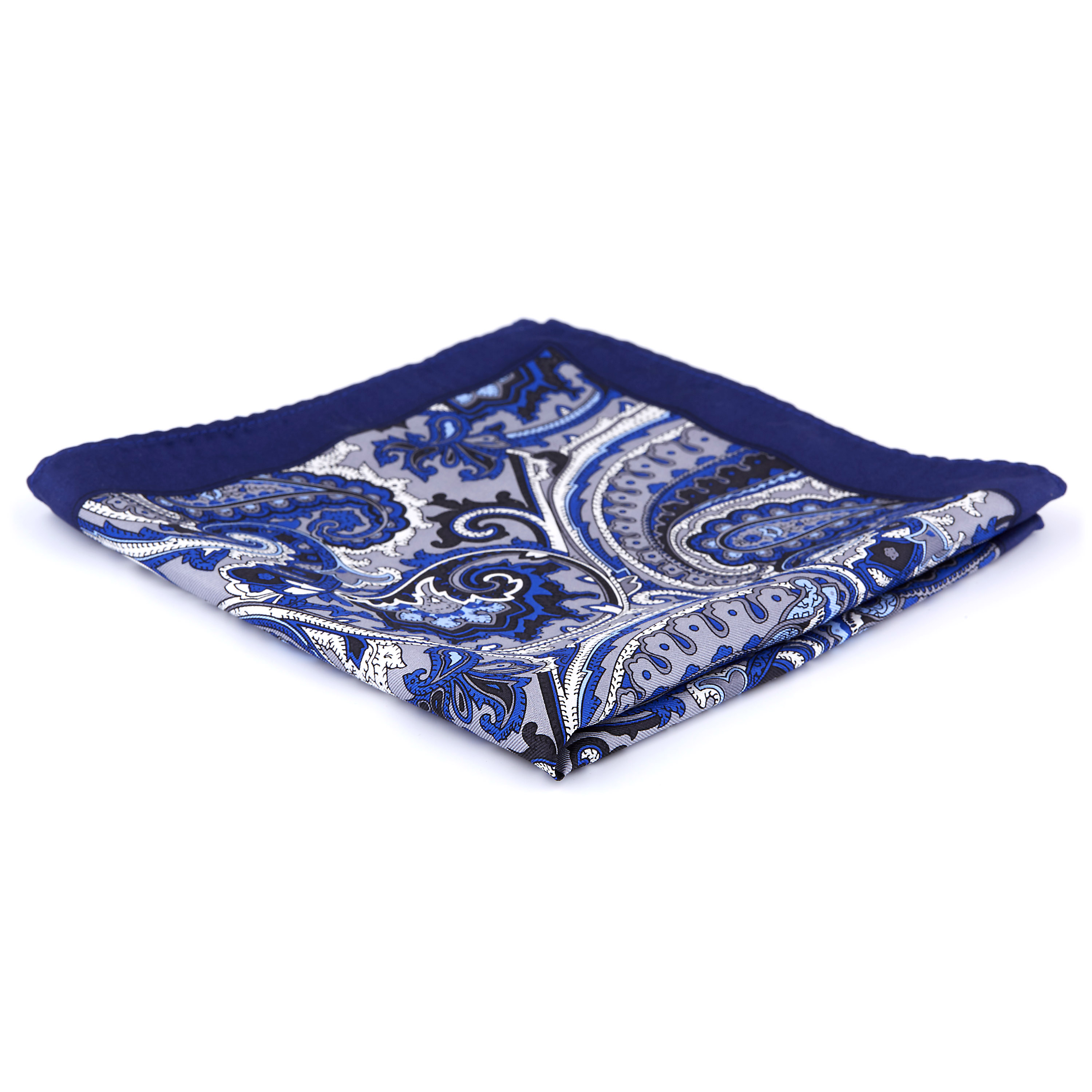 Royal Blue Silk Pocket Square - 1