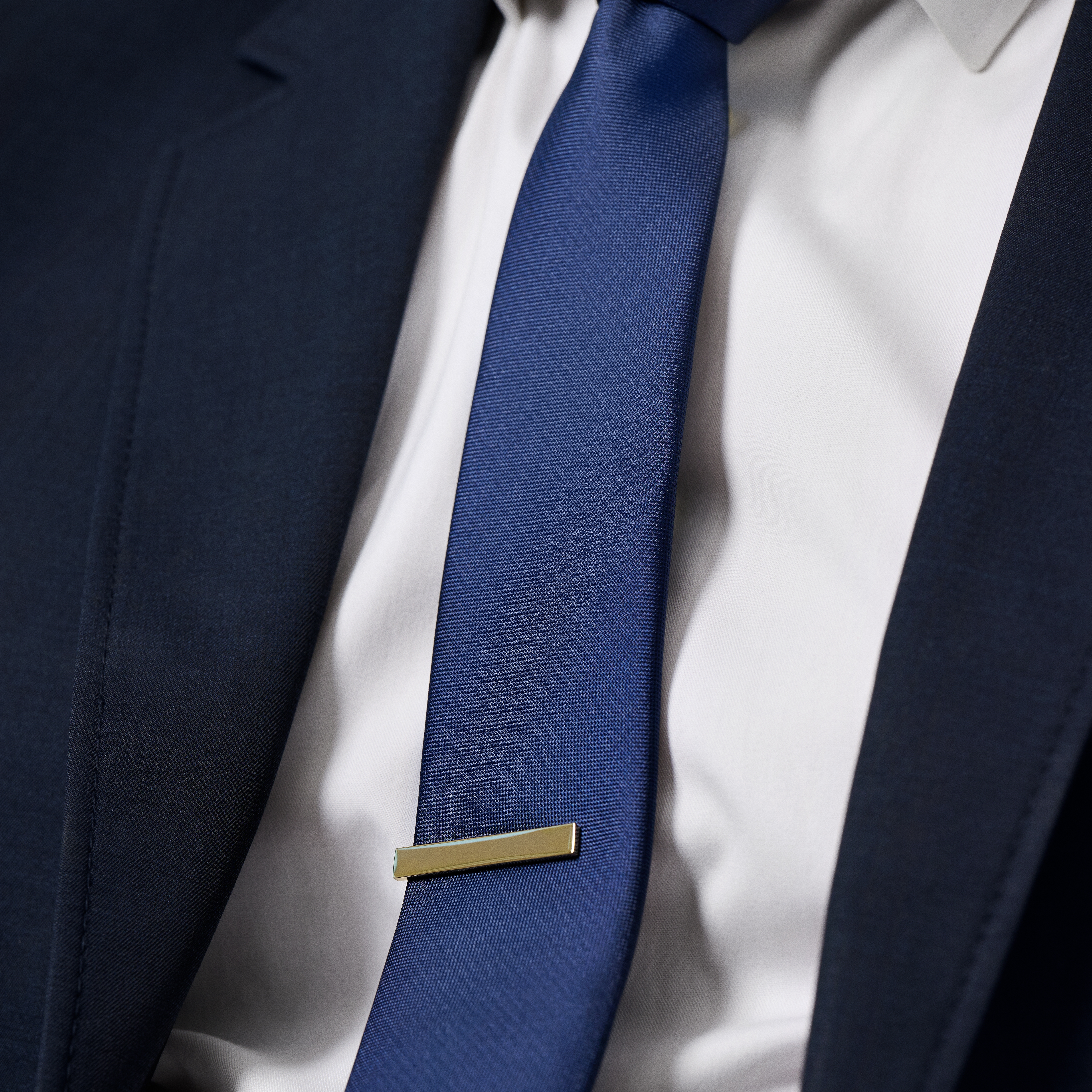 Polerad Guldfärgad 4 cm Slipsnål - 3