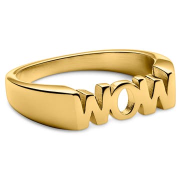 Jaygee | Златист стоманен пръстен Wow