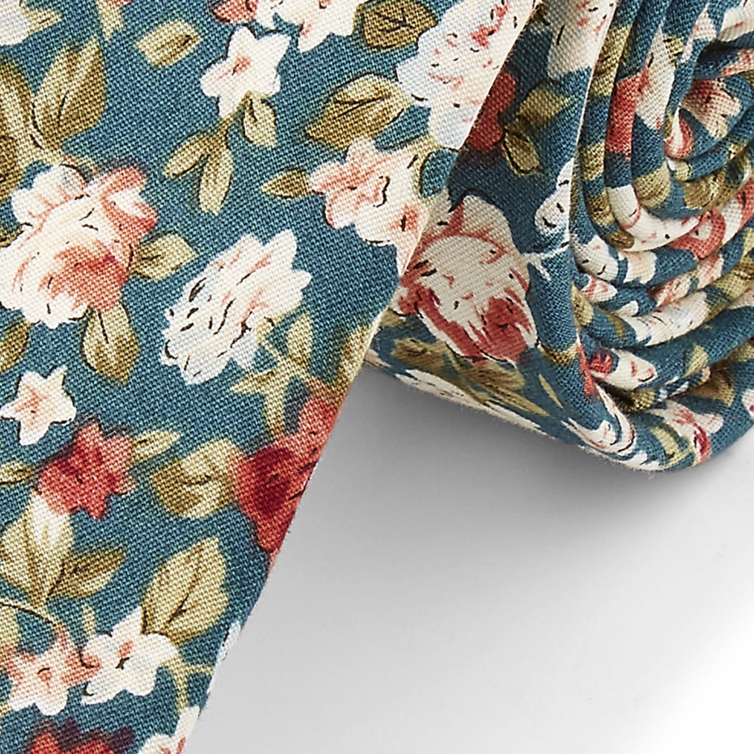 Turkis Slips med Blomster - 2