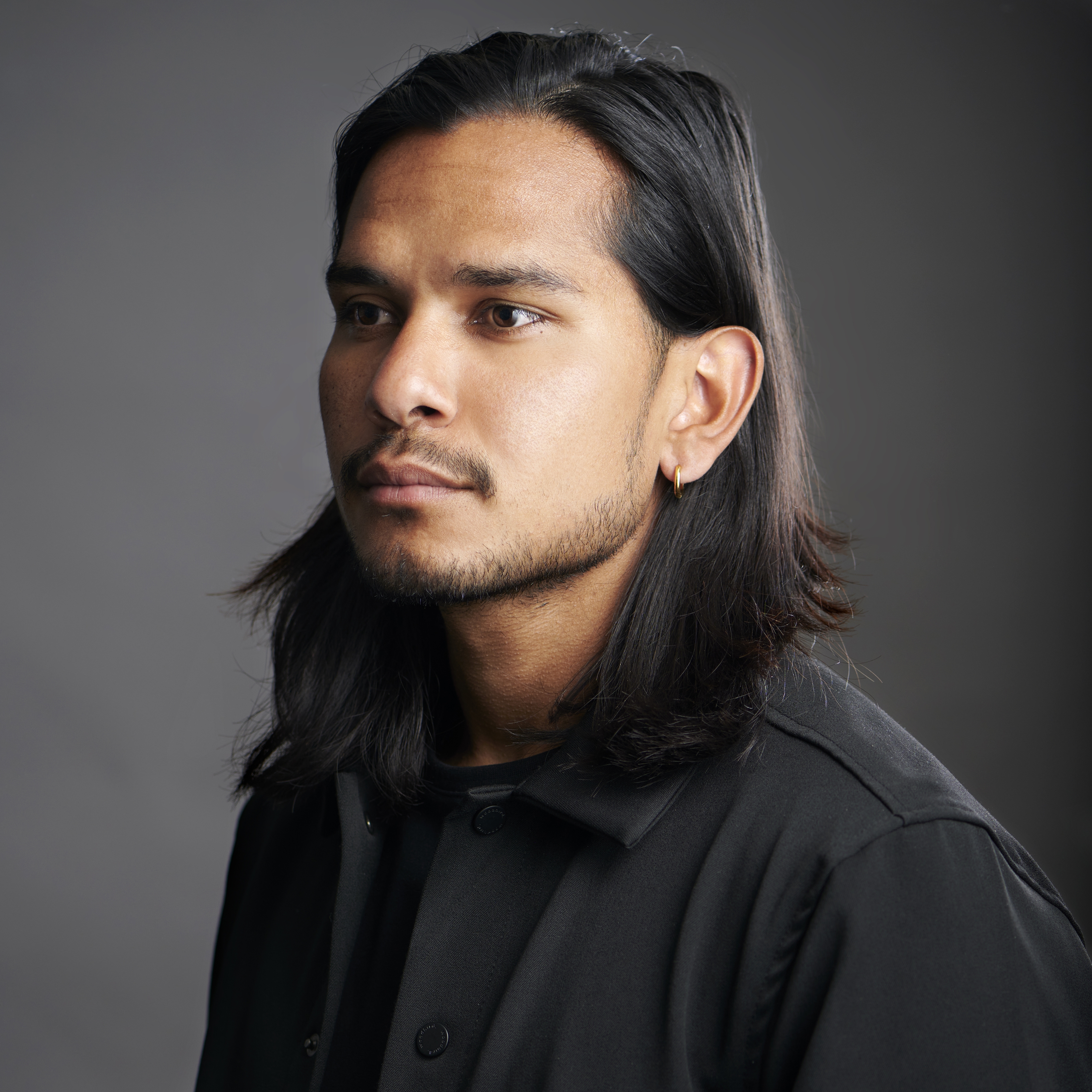 Boucle d'oreille en acier doré "Le cercle" - 4