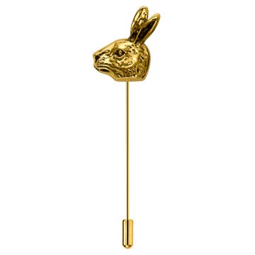 Gold-Tone Hare Lapel Pin