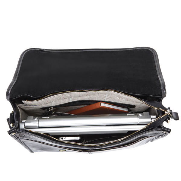 Schwarze Ledertasche Principal - 3