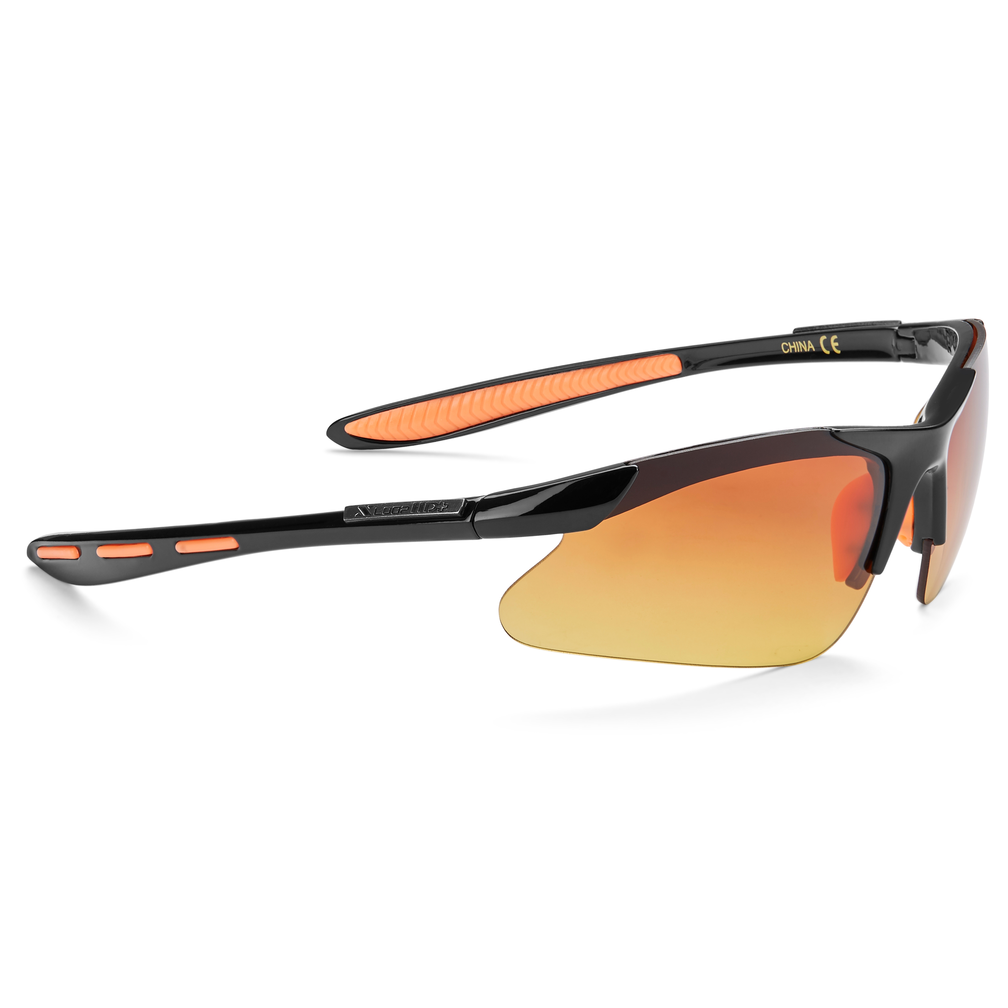 Lunettes de soleil sport à monture couvrante HD+ - noir et orange - 3