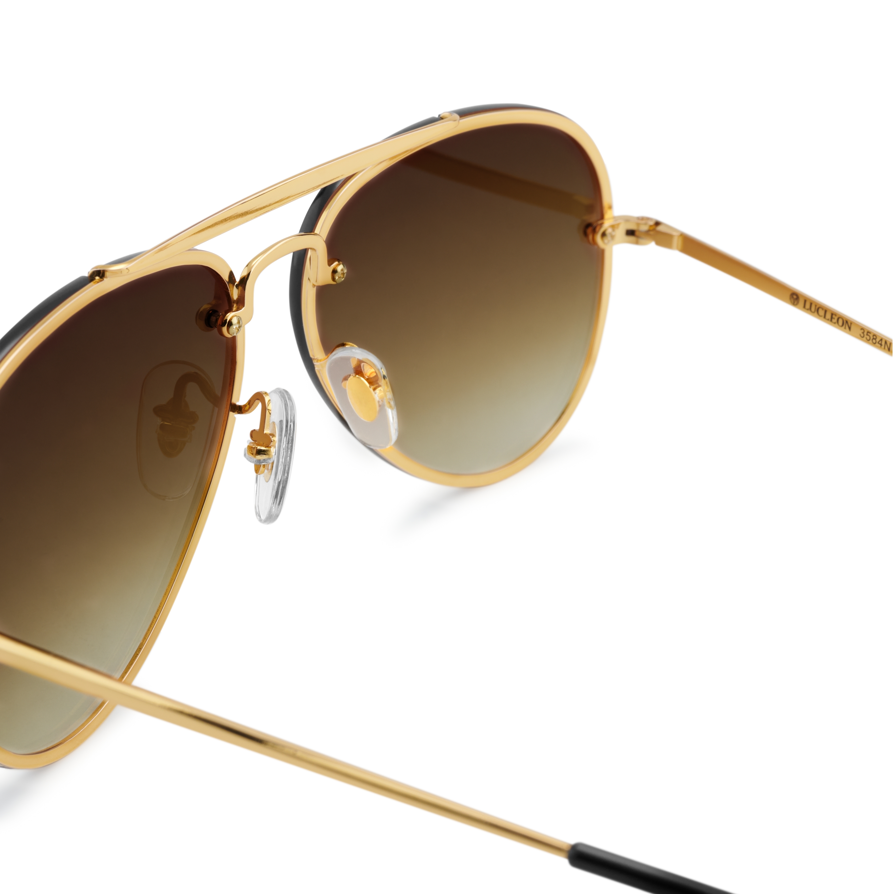 Occasus  Occhiali da sole Aviator color oro e marrone con lenti