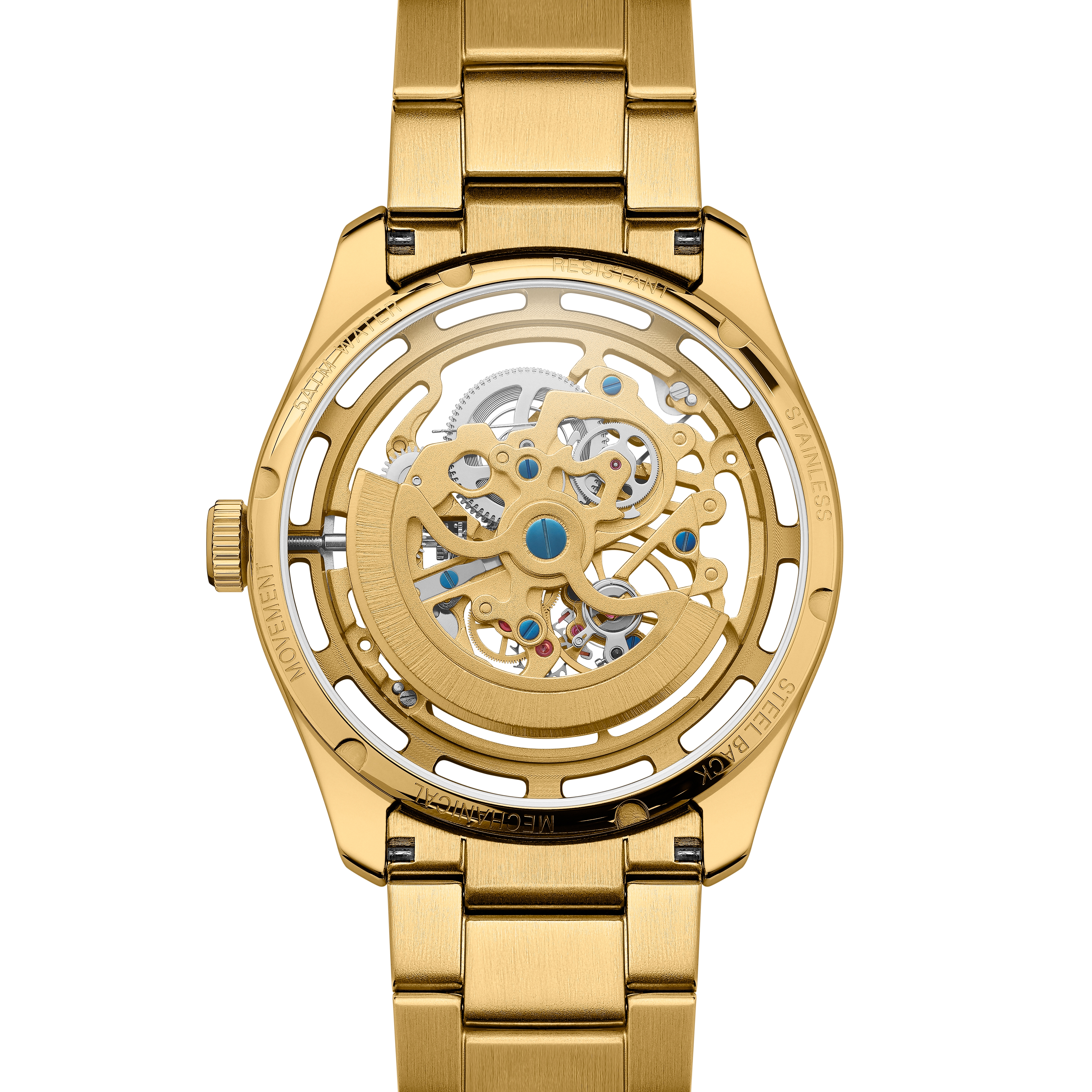 Motus | Gold-Tone Stainless Steel Automatic Skeleton Watch - 3