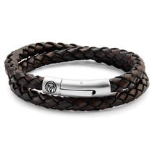Brown leather bracelets