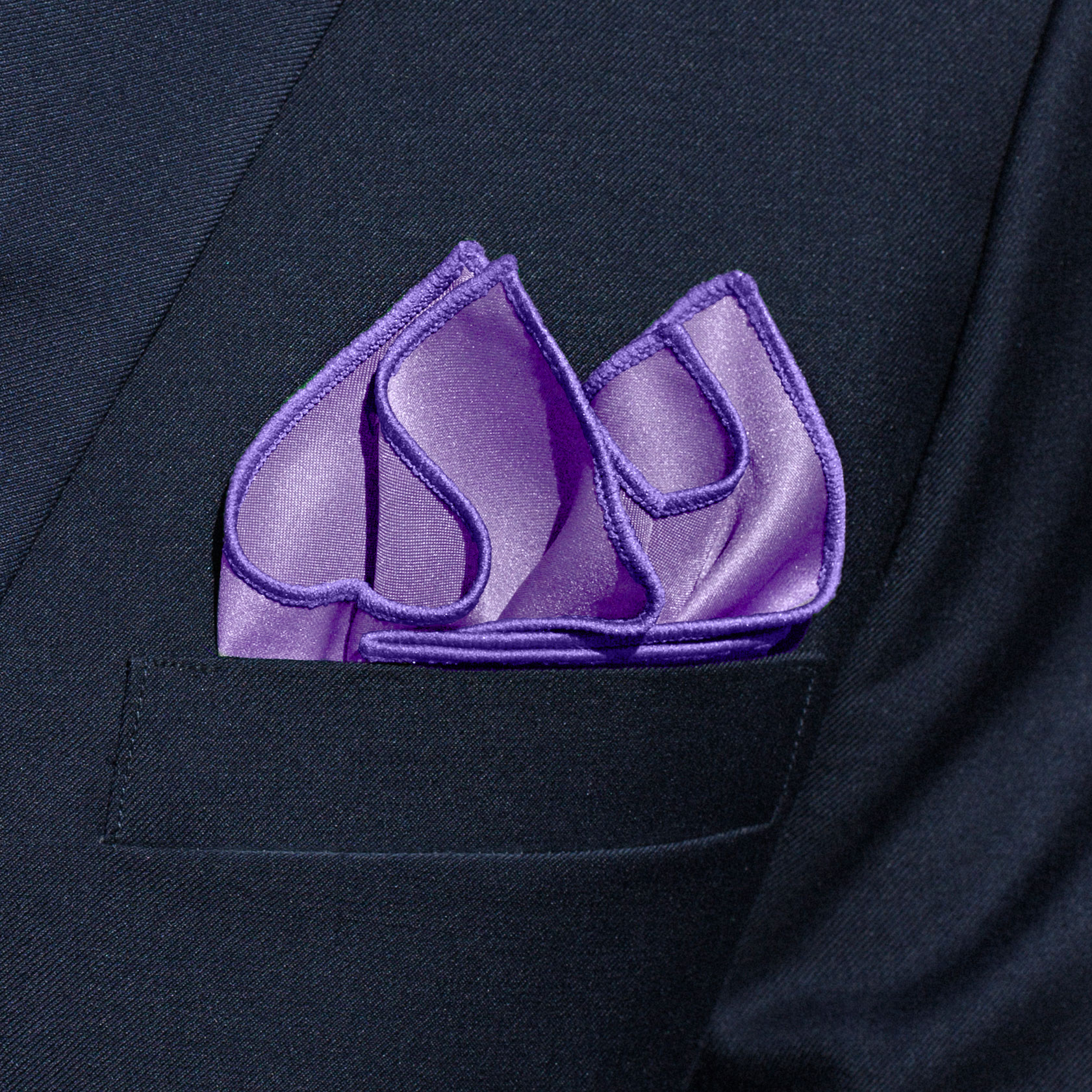 Pañuelo de bolsillo básico lila - 3