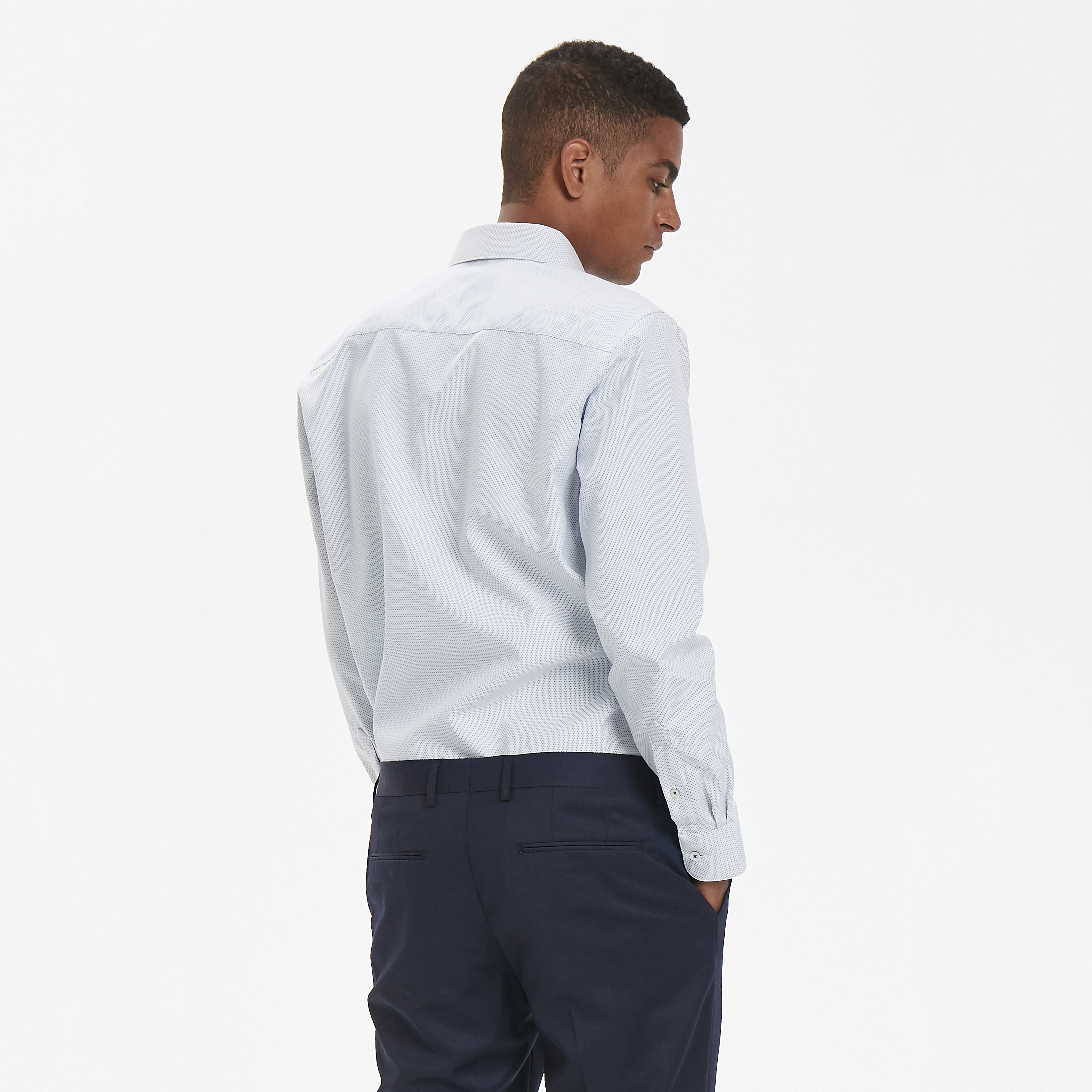 Camisa blanca con minilunares Marc - 9