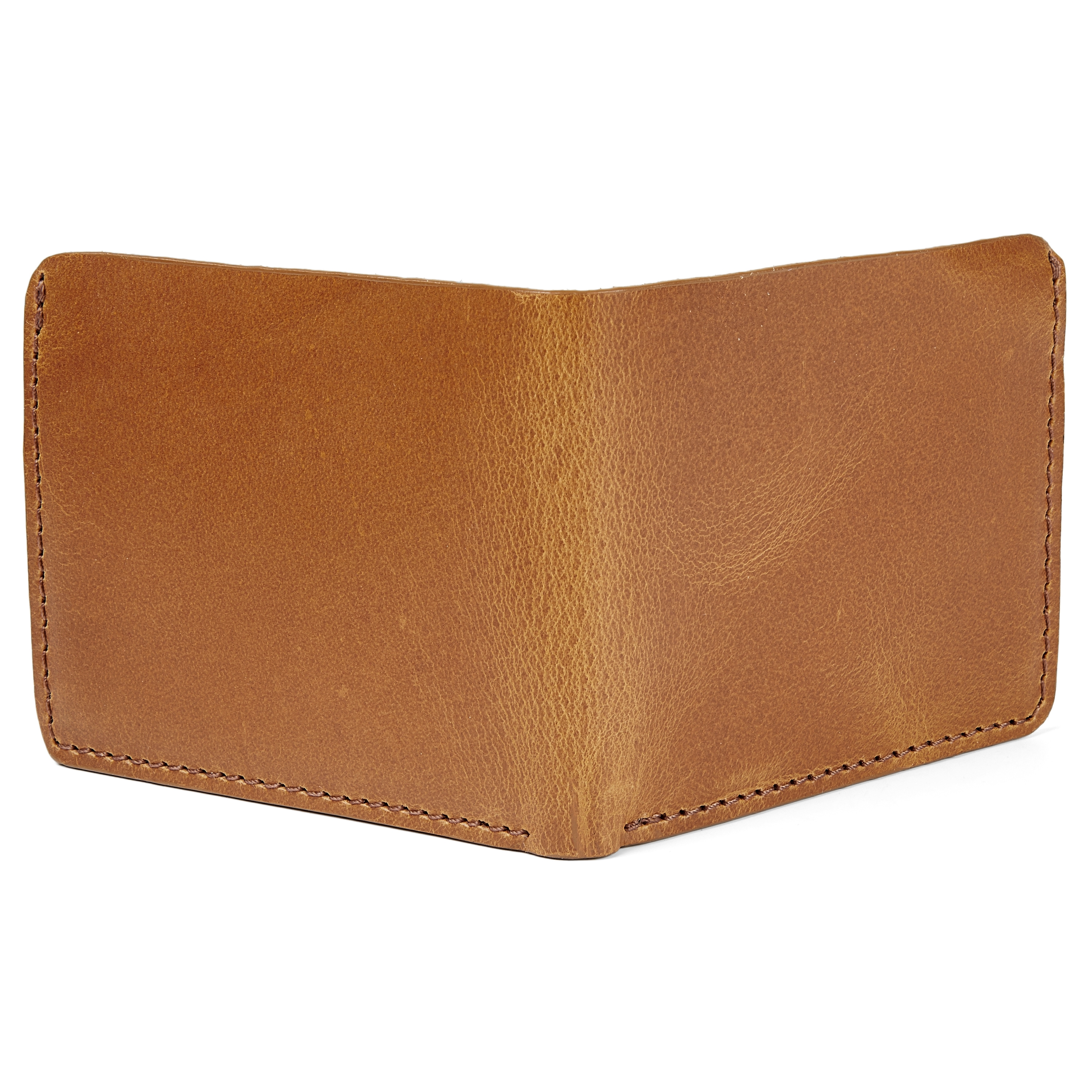Tarjetero de cuero auténtico canela - 3
