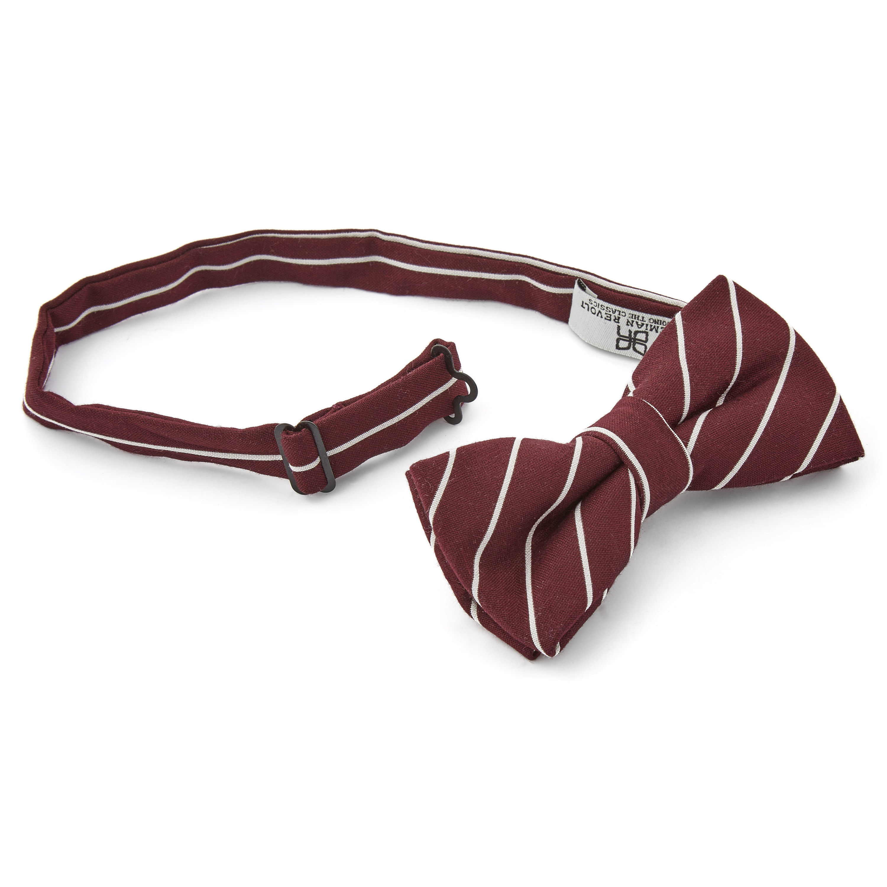 Bordový pruhovaný motýlik - 2