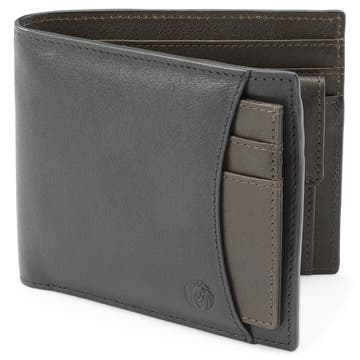 Lincoln Svart & Mörkbrun RFID-Blockerande Plånbok & Korthållare i Läder