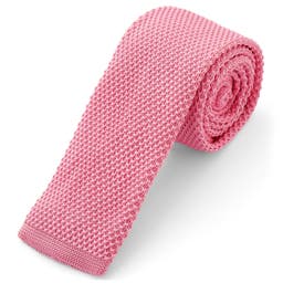 Corbata de punto rosa de moda