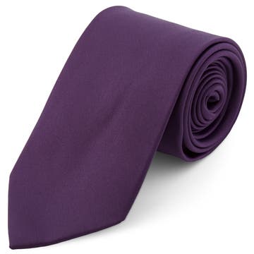 Tmavofialová kravata 8 cm Basic