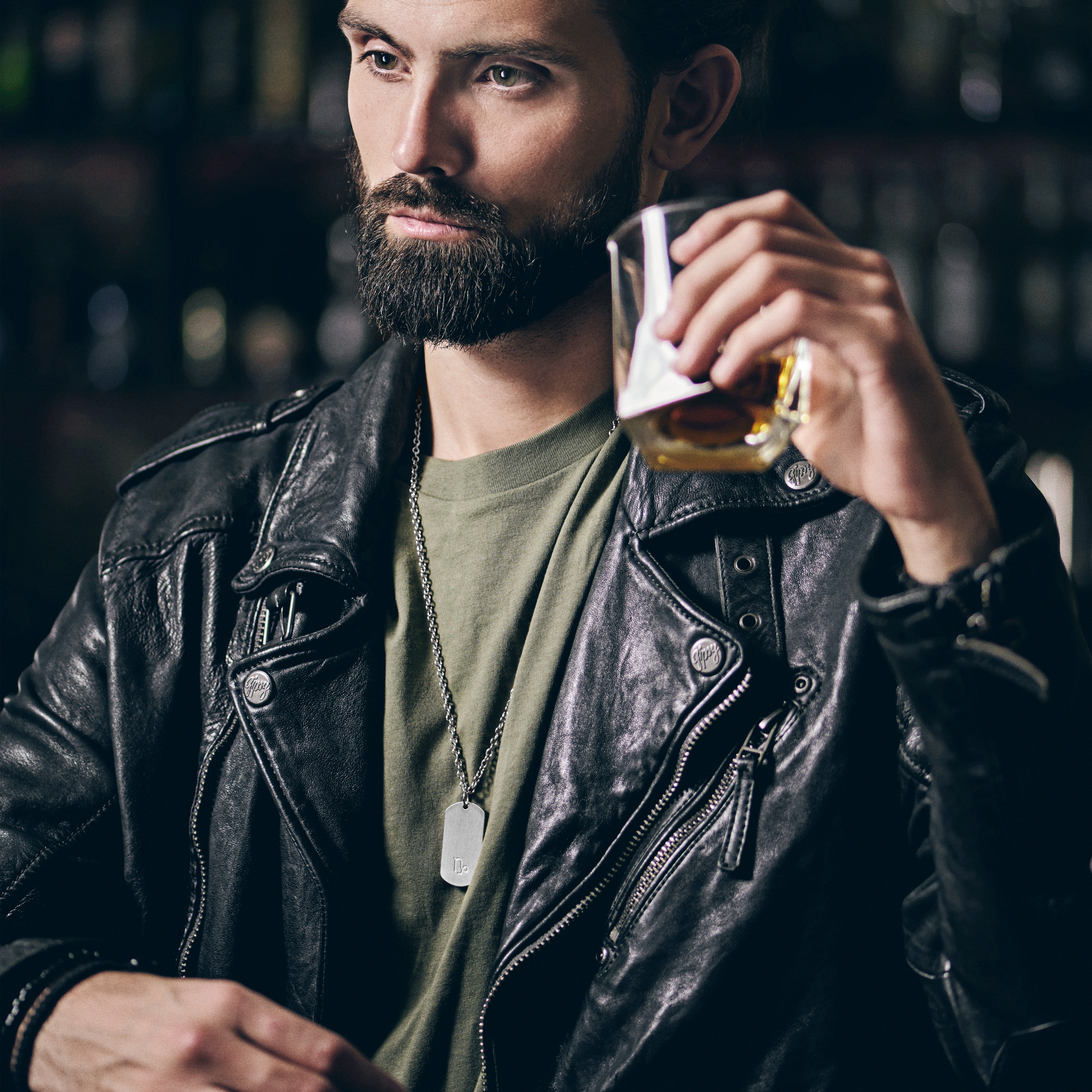 Steinbukken Zodiac sølvfarget stålkjede - 4