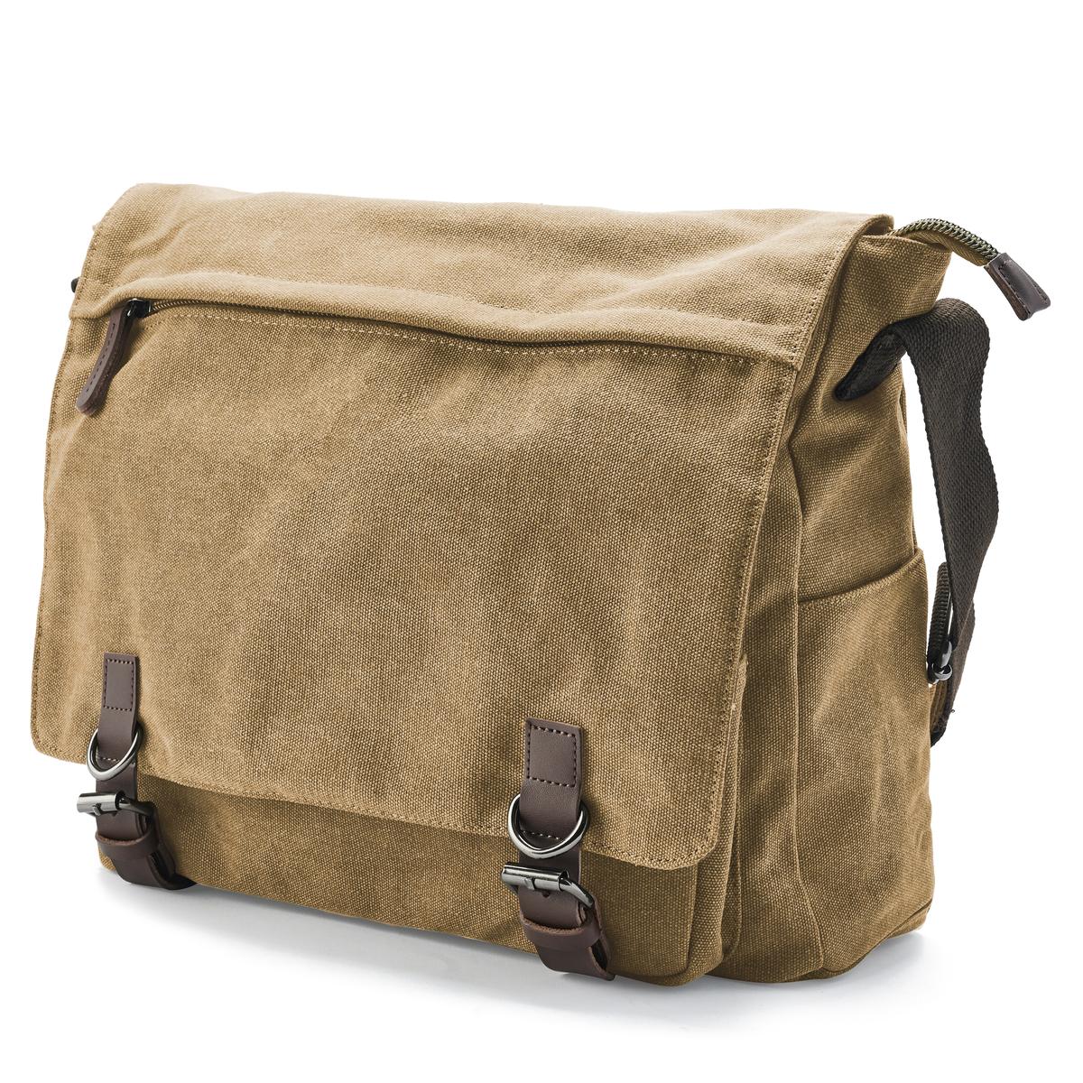 Senfgelbe Messenger Bag aus Segeltuch Auf Lager! Trendhim