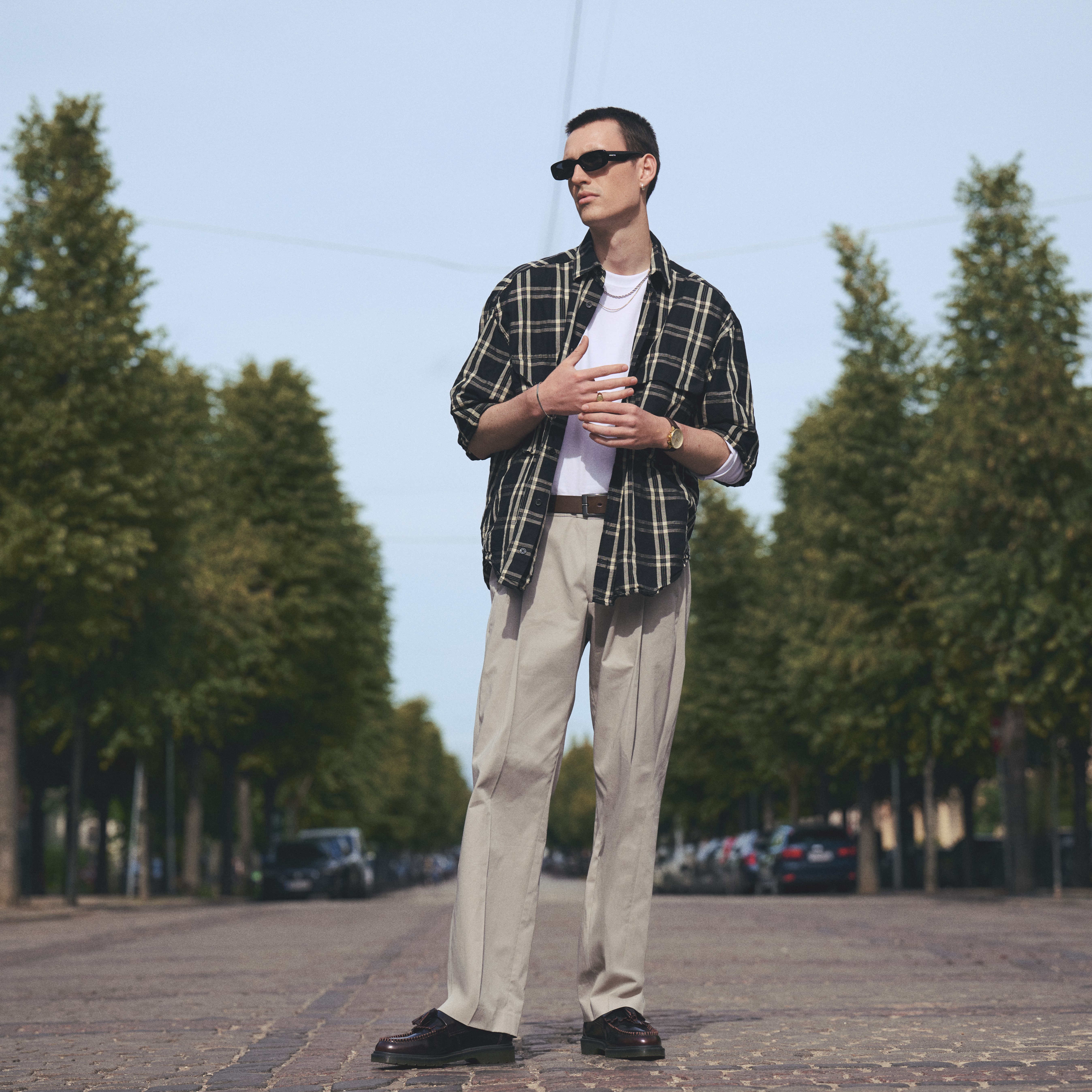 Polarizirana črna očala z debelim robom | Arnette 0AN4317 - 6