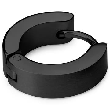 Matte Black Stainless Steel Hoop Earring