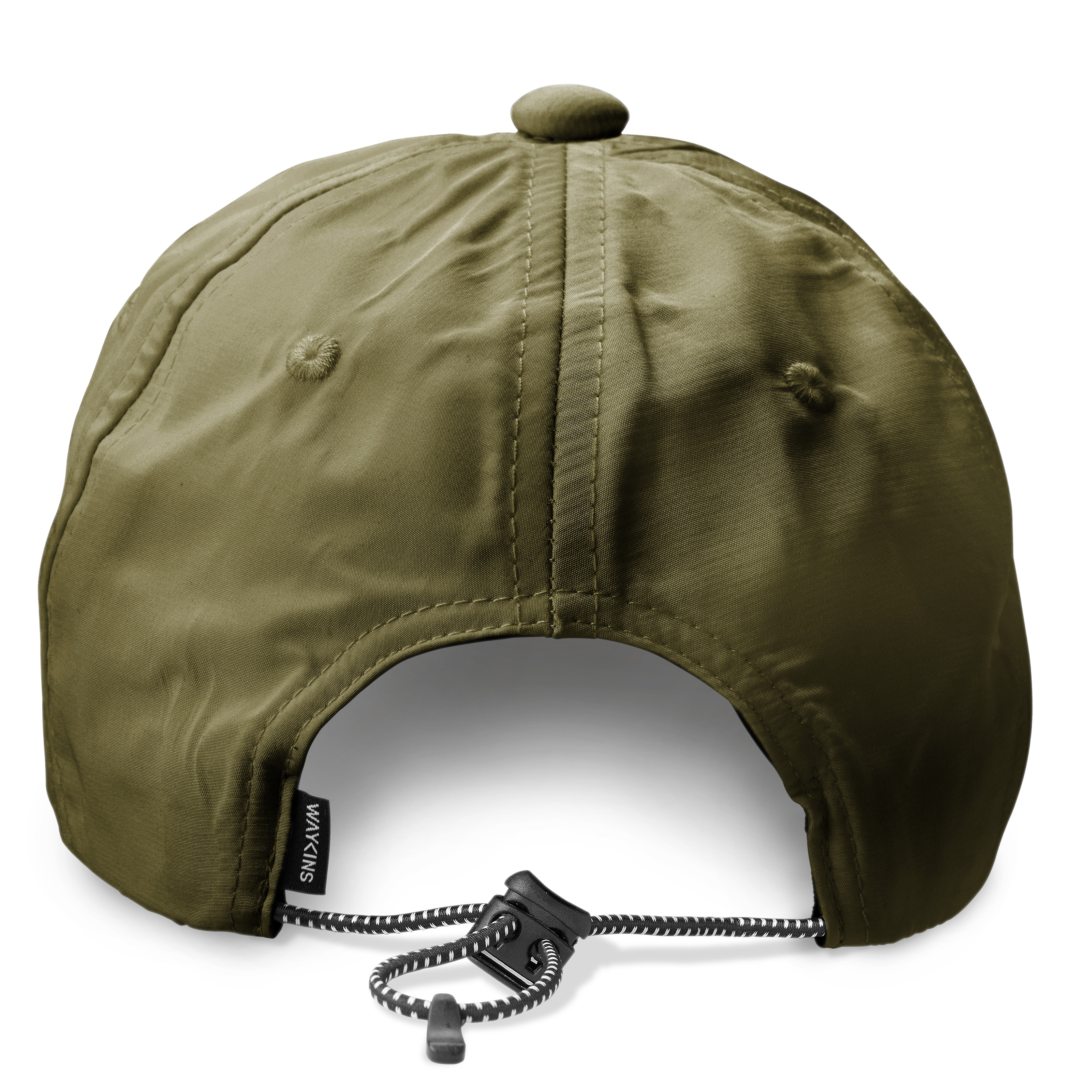 Waykins | Gorra de nailon con logo verde oliva - 2