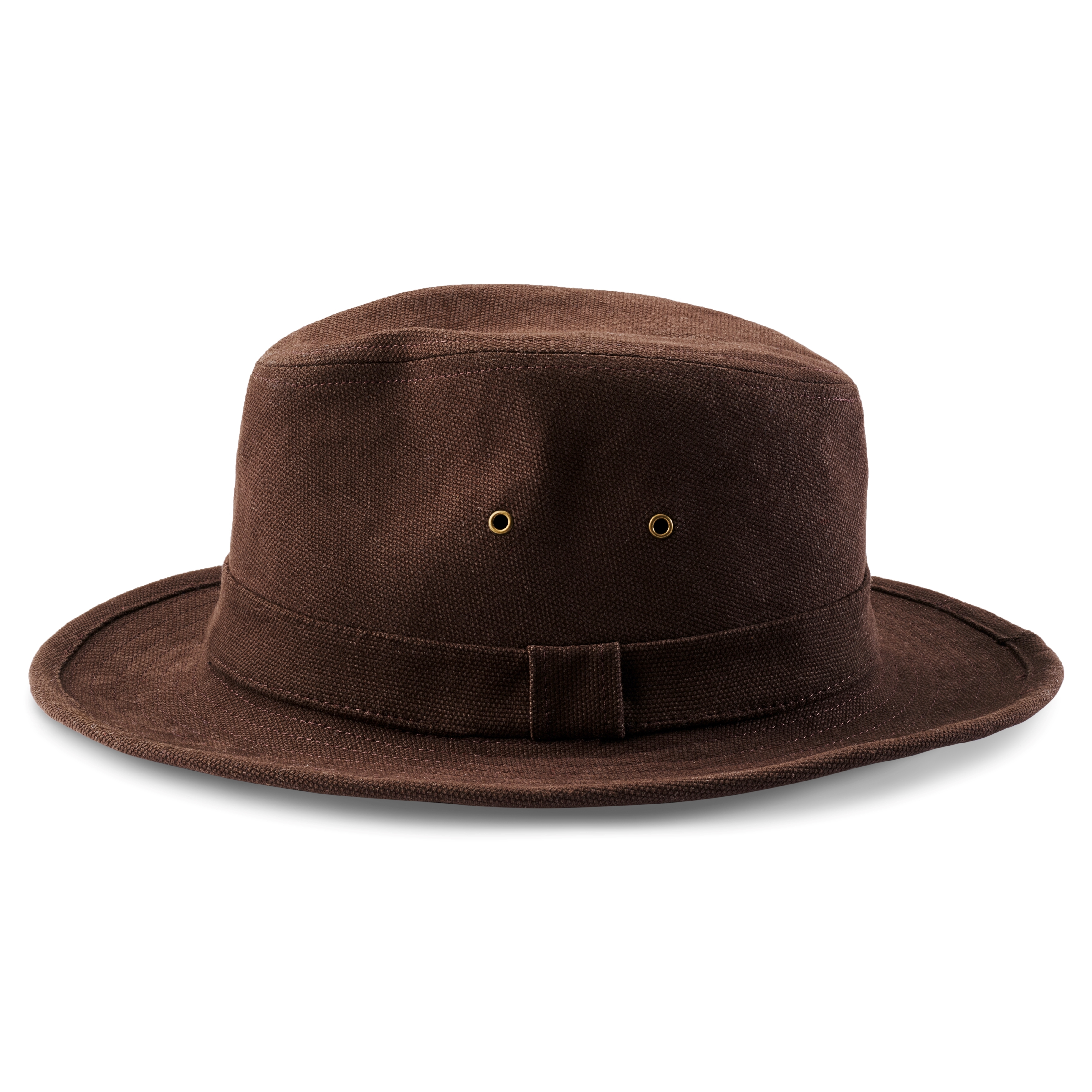 Lacuna | Echtes Braun Denim Fedora - 3