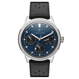 Fausto | Modré hodinky z nerezové oceli s kalendářem