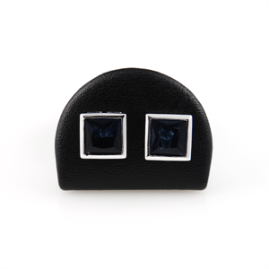 Firkantede Blå Oldschool Øreringe - 1