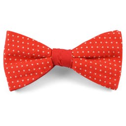 Red Dot Cotton Pre-Tied Bow Tie