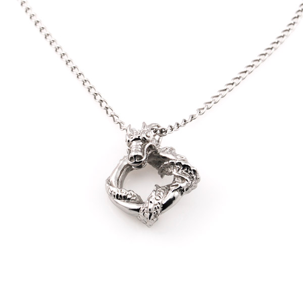 Blank Drage Symbol Stålhalskæde - 1