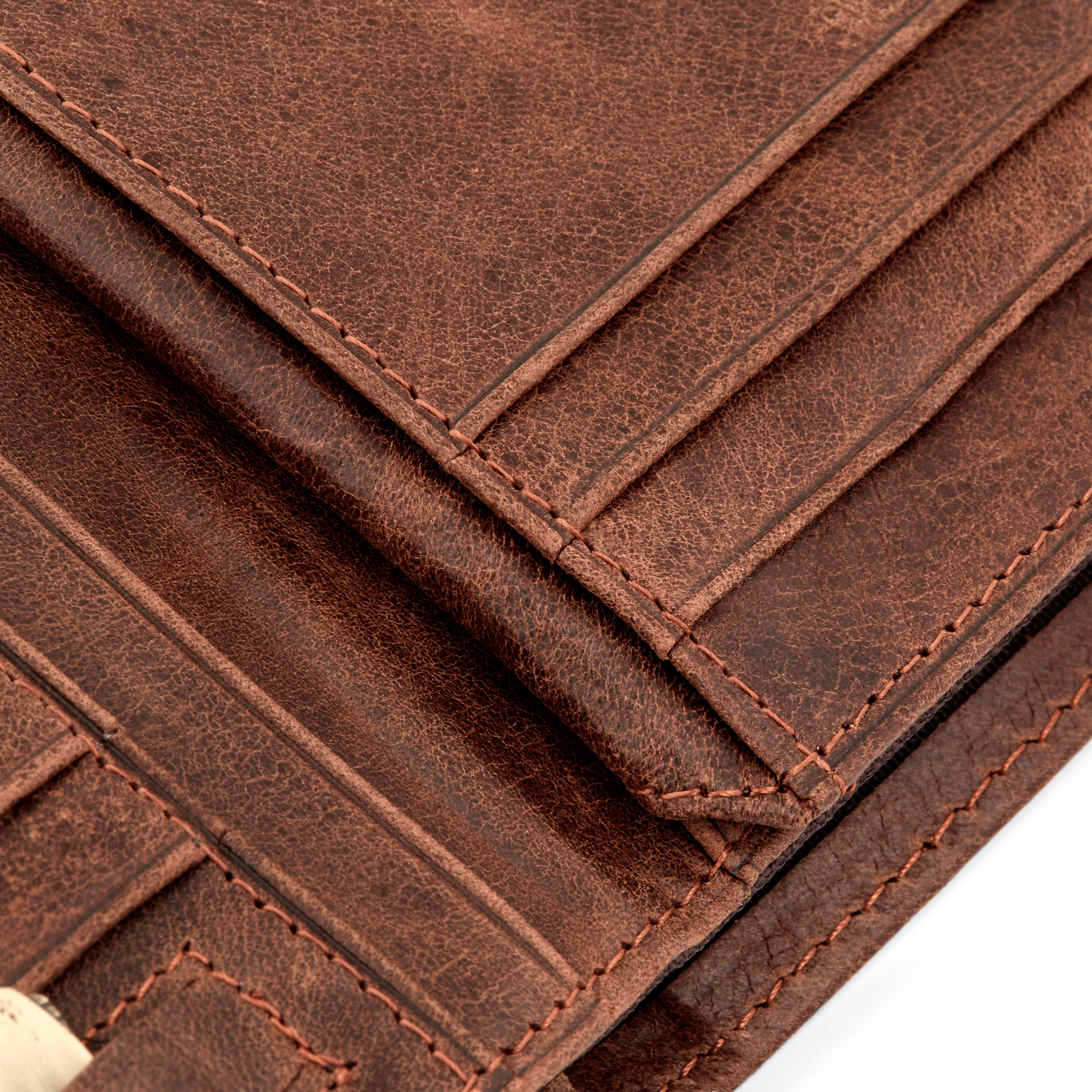 Brown Dual Fold Wallet - 8