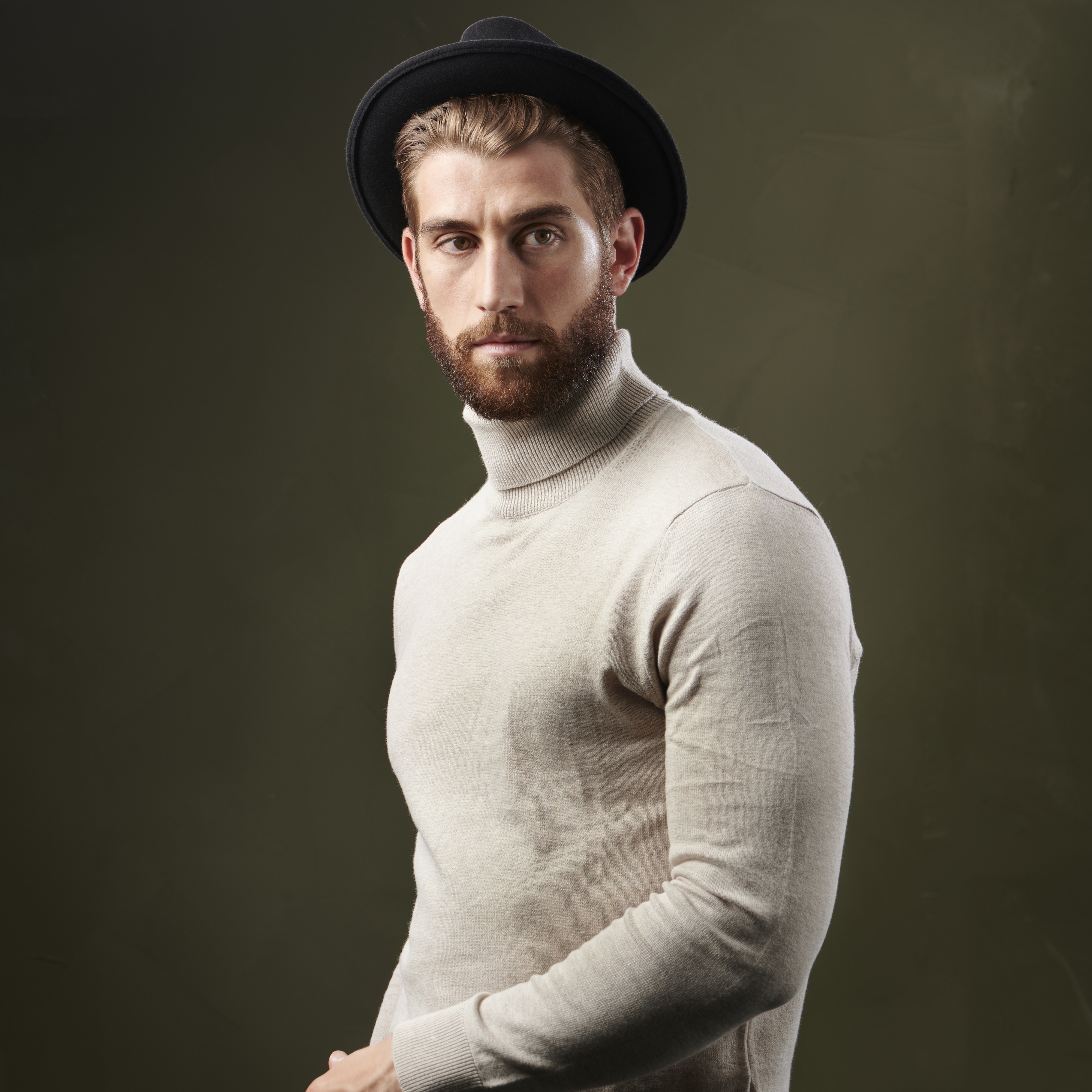 Moda | Black Wool Trilby Hat With Black Band - 5